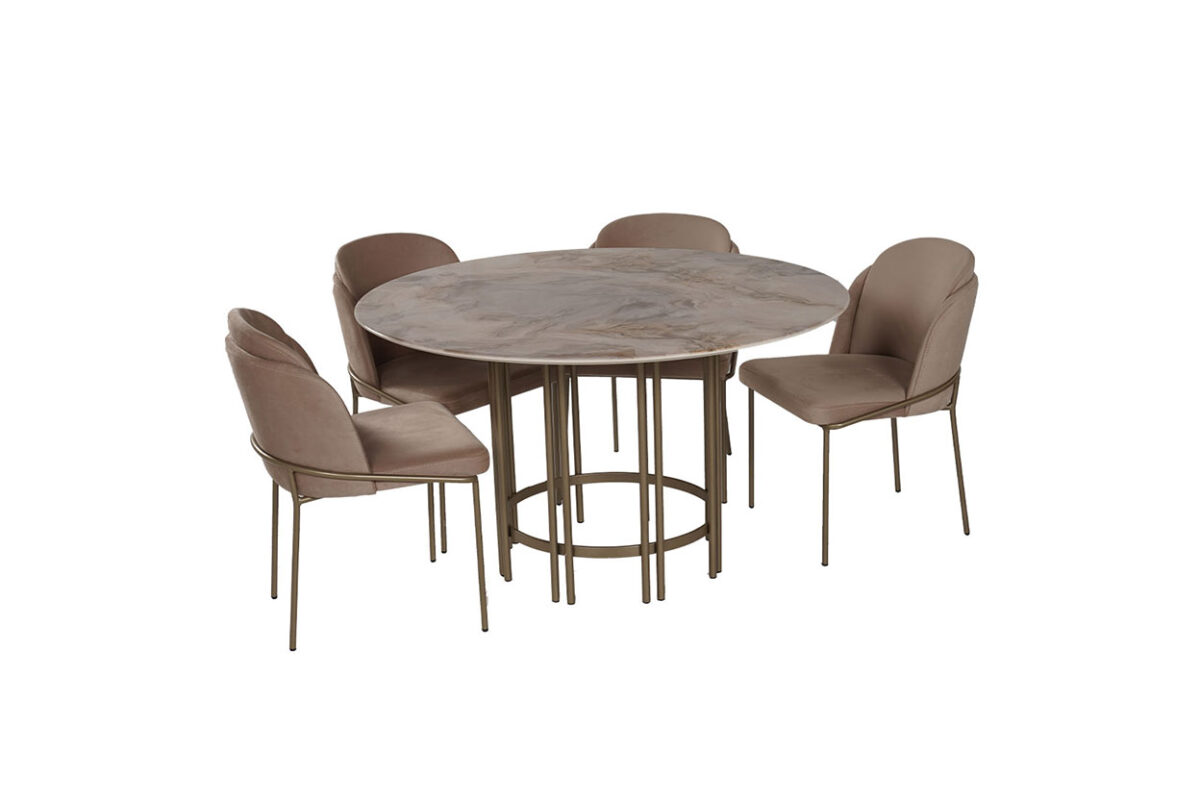 Blush Round Dining Table – dining table detail view 6 | Ferozzi
