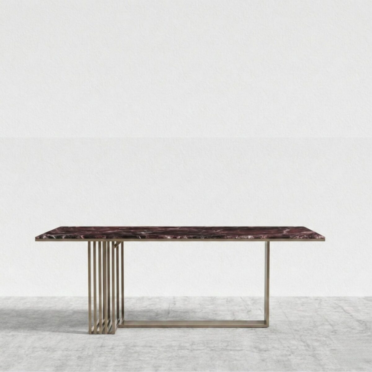 Crimson Marble Dining Table – dining table detail view 7 | Ferozzi