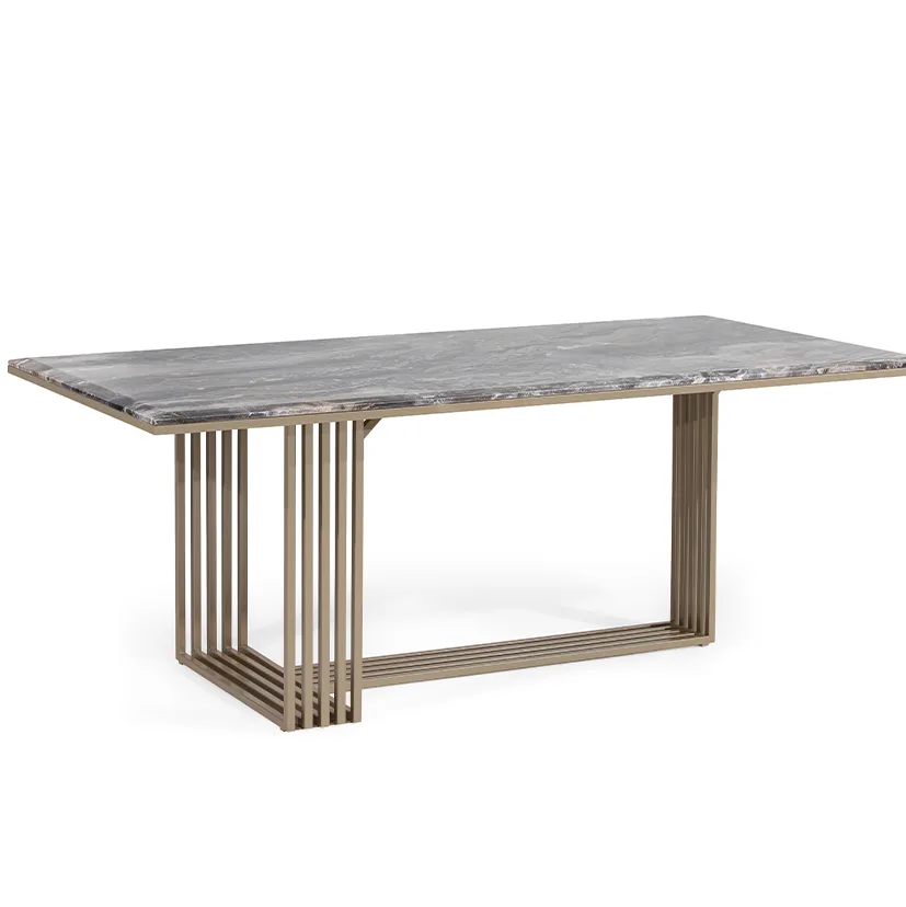 Crimson Marble Dining Table – dining table detail view 4 | Ferozzi