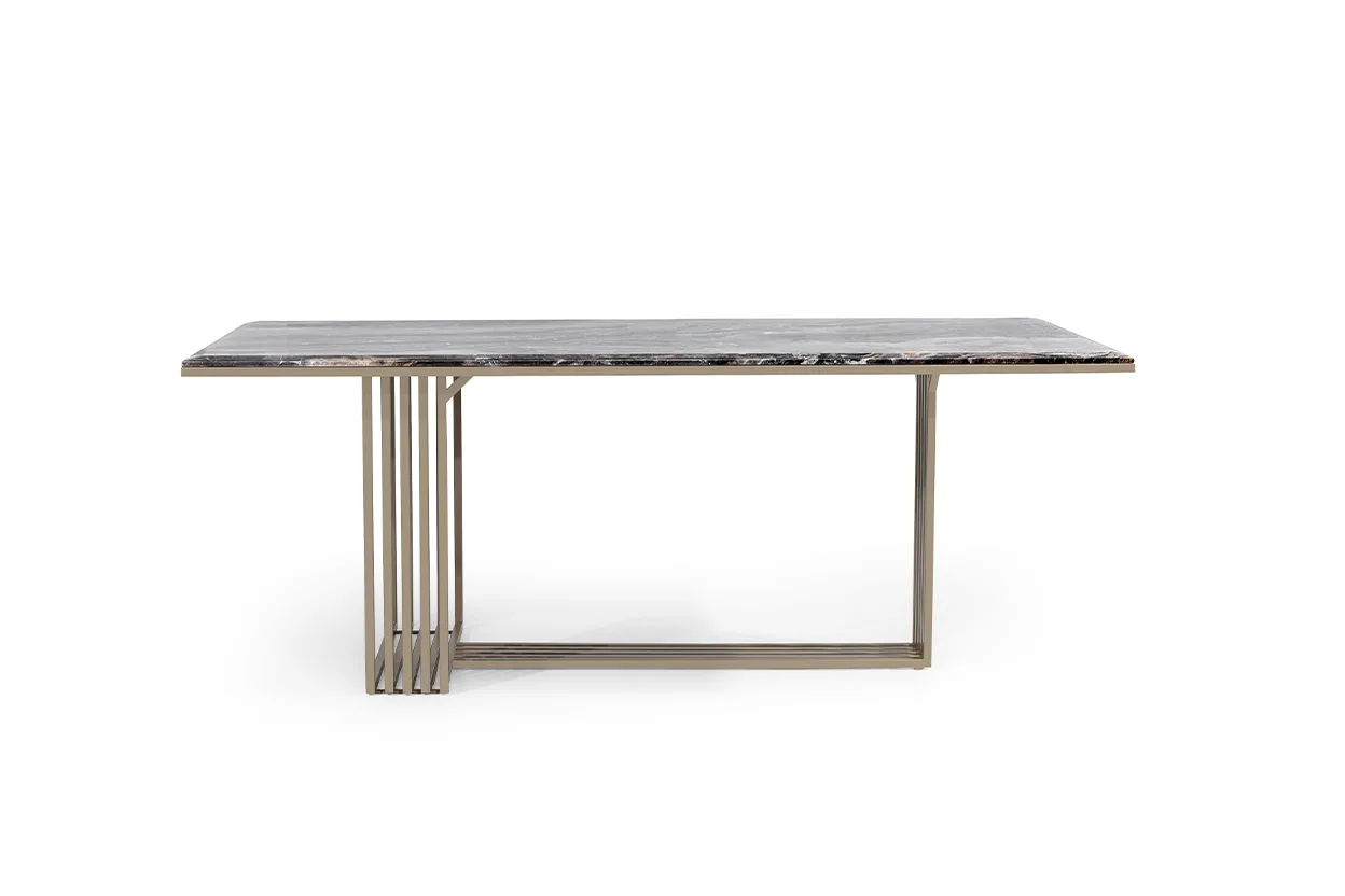 Crimson Marble Dining Table – dining table detail view 5 | Ferozzi