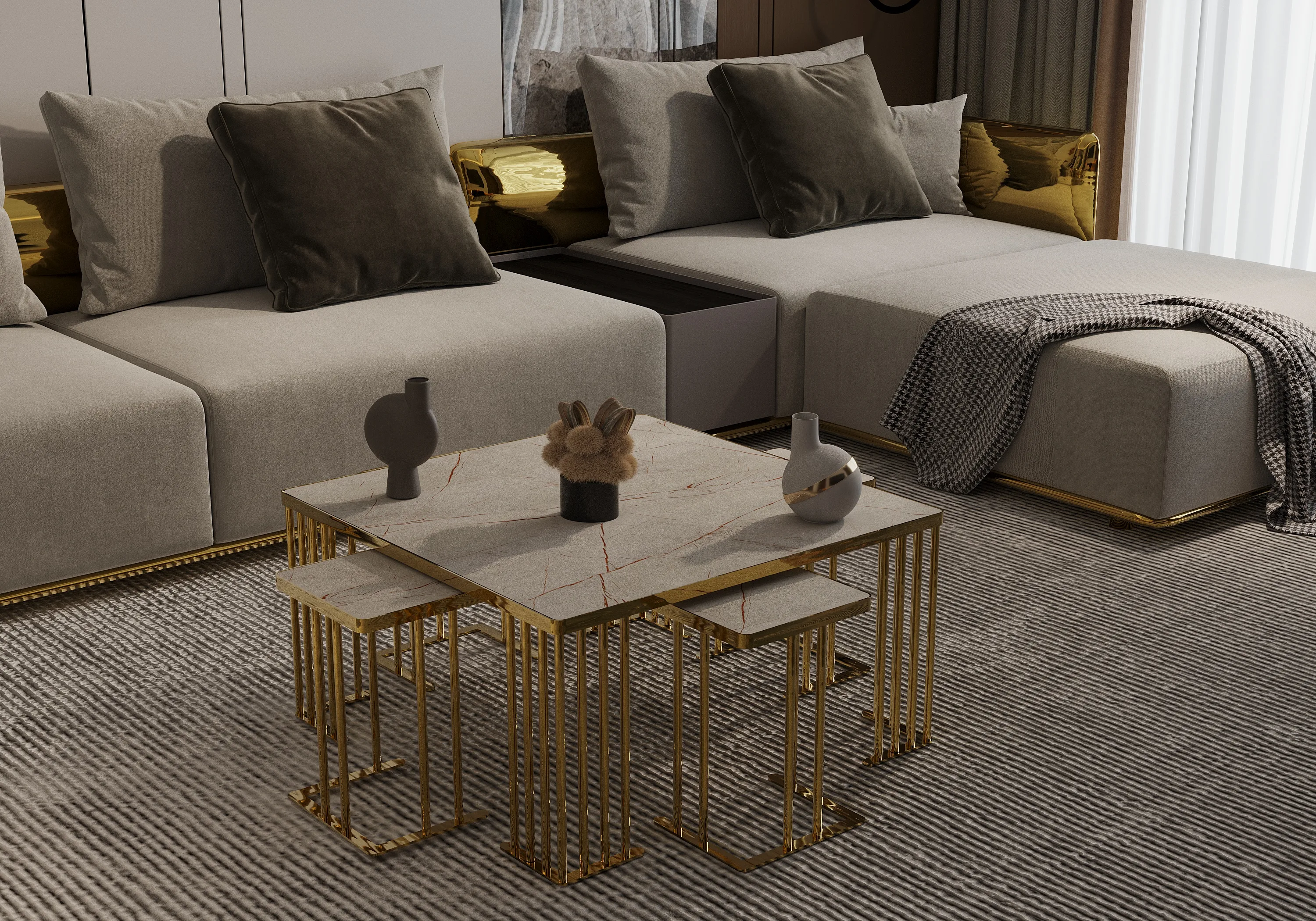 Dunwoody Coffee Table Set – coffee table detail view 17 | Ferozzi