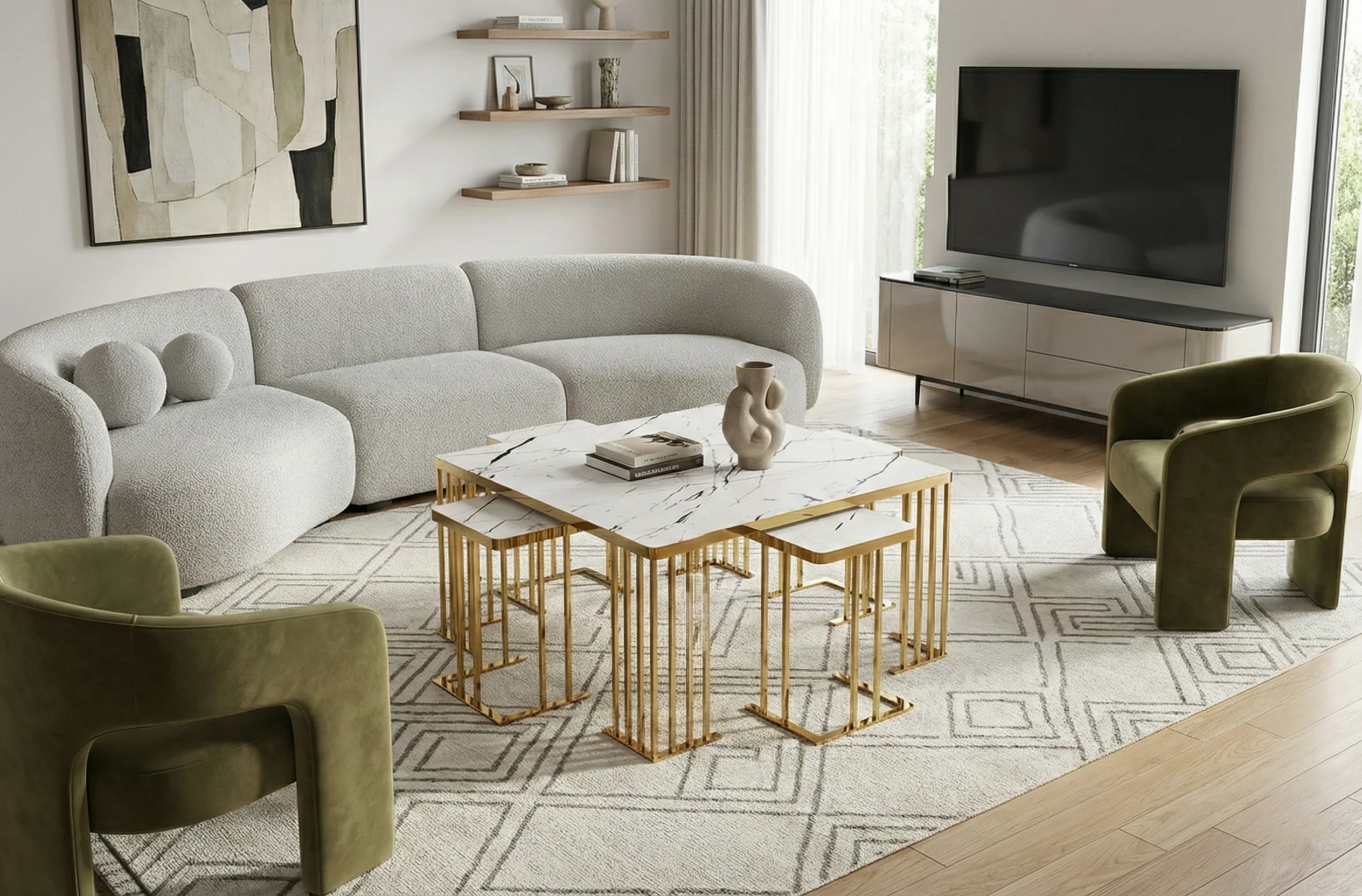 Dunwoody Coffee Table Set – coffee table detail view 3 | Ferozzi