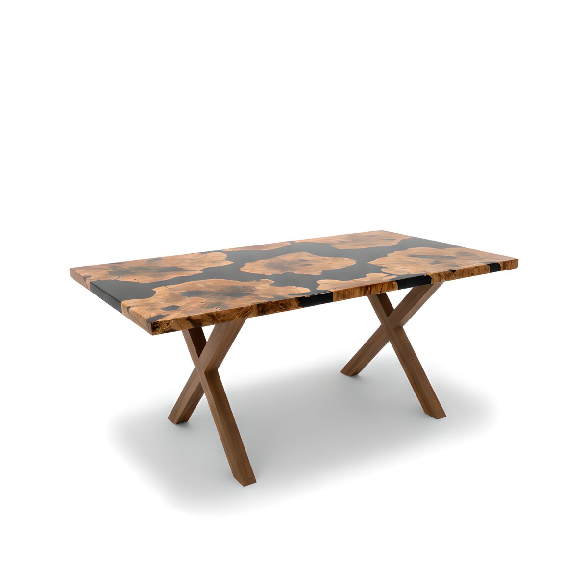 Eclipse Olive Wood Epoxy Dining Table – modern epoxy table | Ferozzi furniture store, Atlanta & Alpharetta
