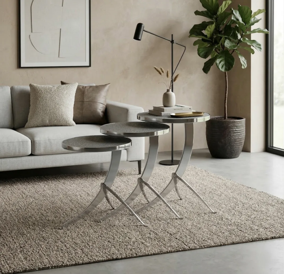 Fairburn Nesting Side Tables – side table detail view 8 | Ferozzi