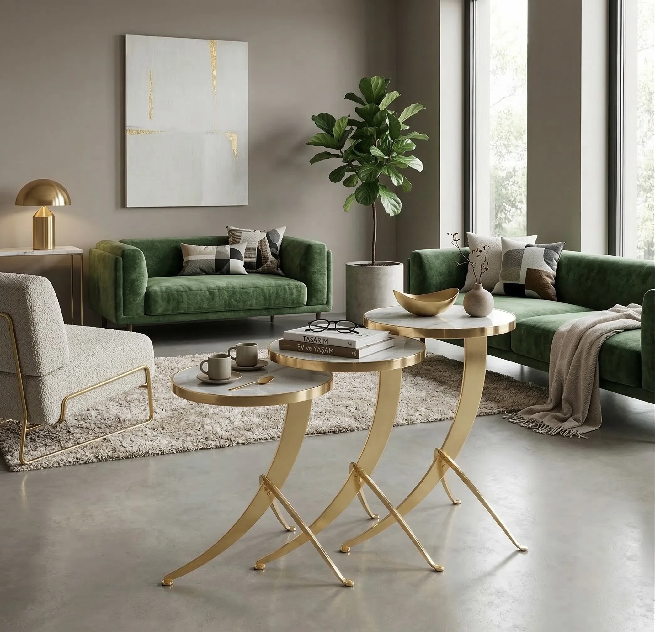Fairburn Nesting Side Tables – side table detail view 3 | Ferozzi