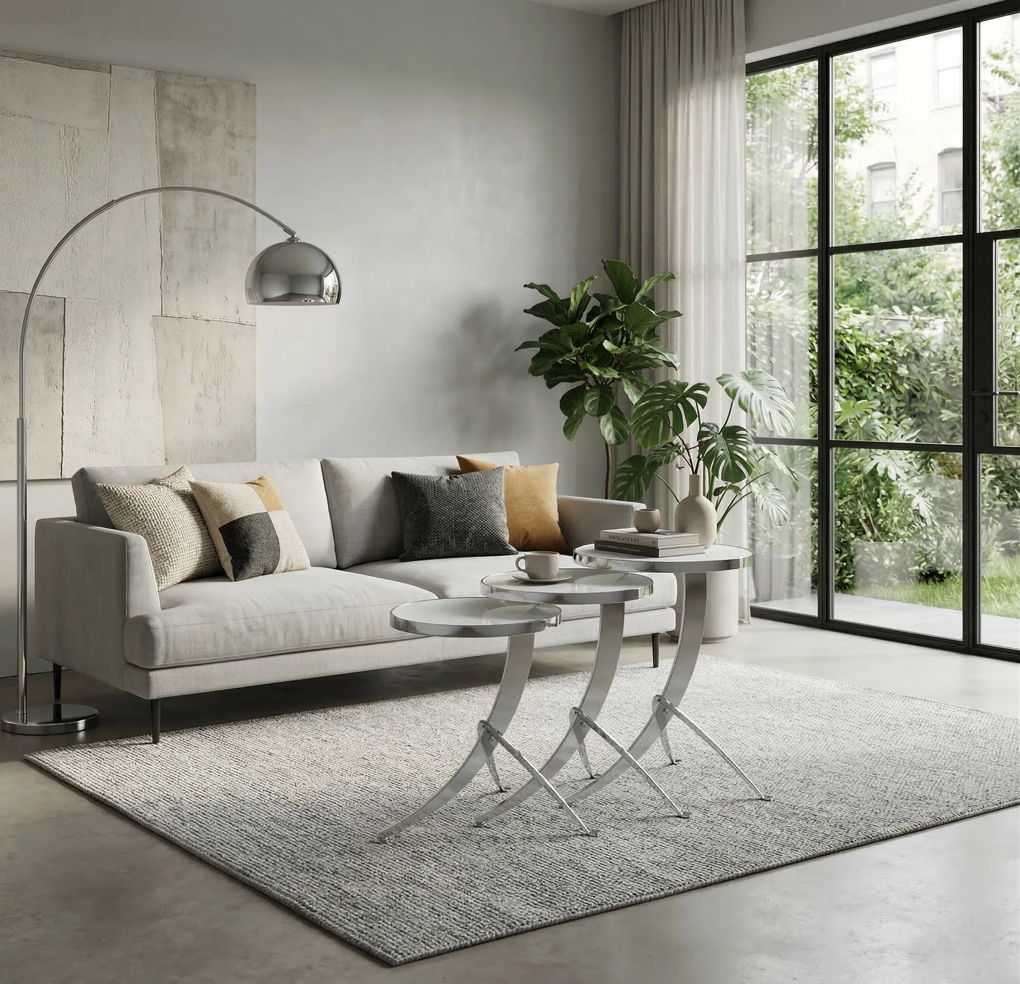 Fairburn Nesting Side Tables – side table detail view 2 | Ferozzi