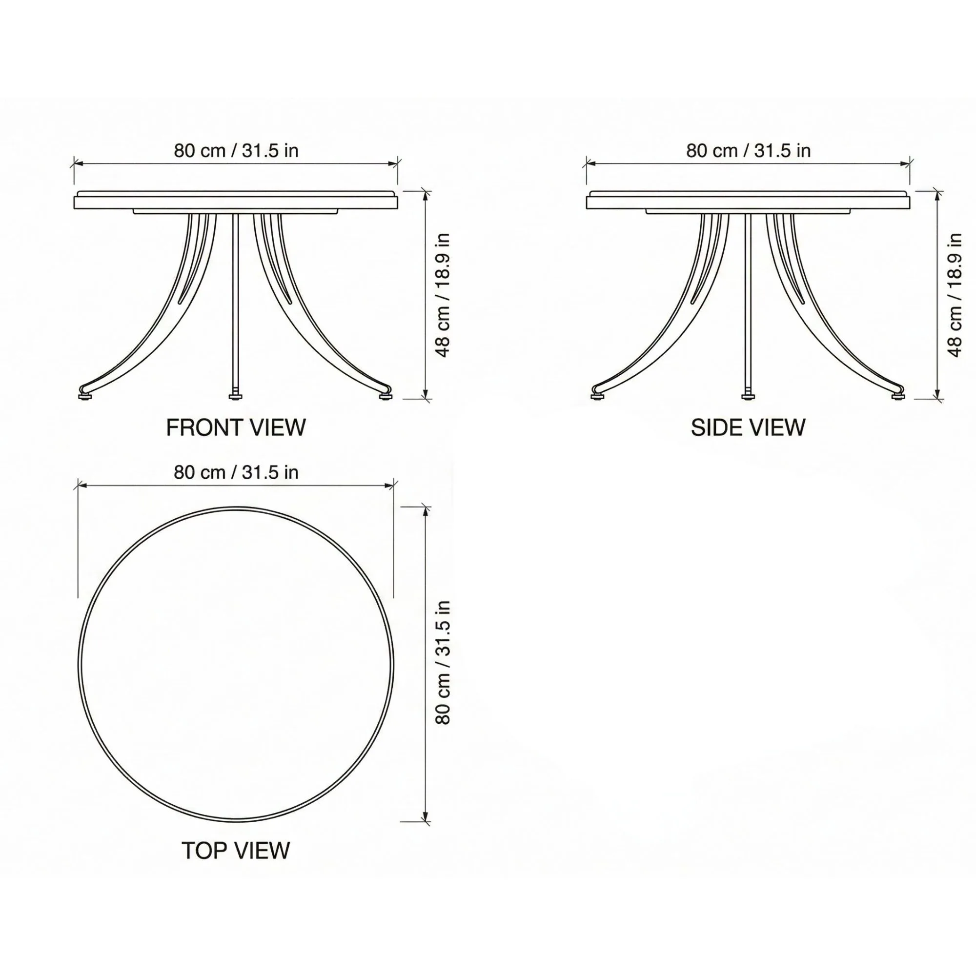 Kennasaw Coffee Table dimensions