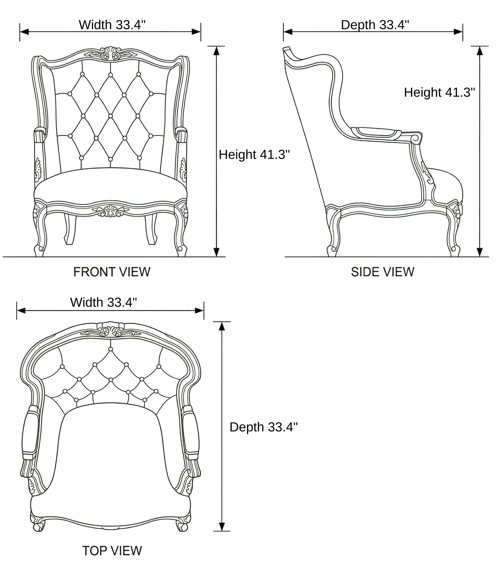 Macon Sofa dimensions