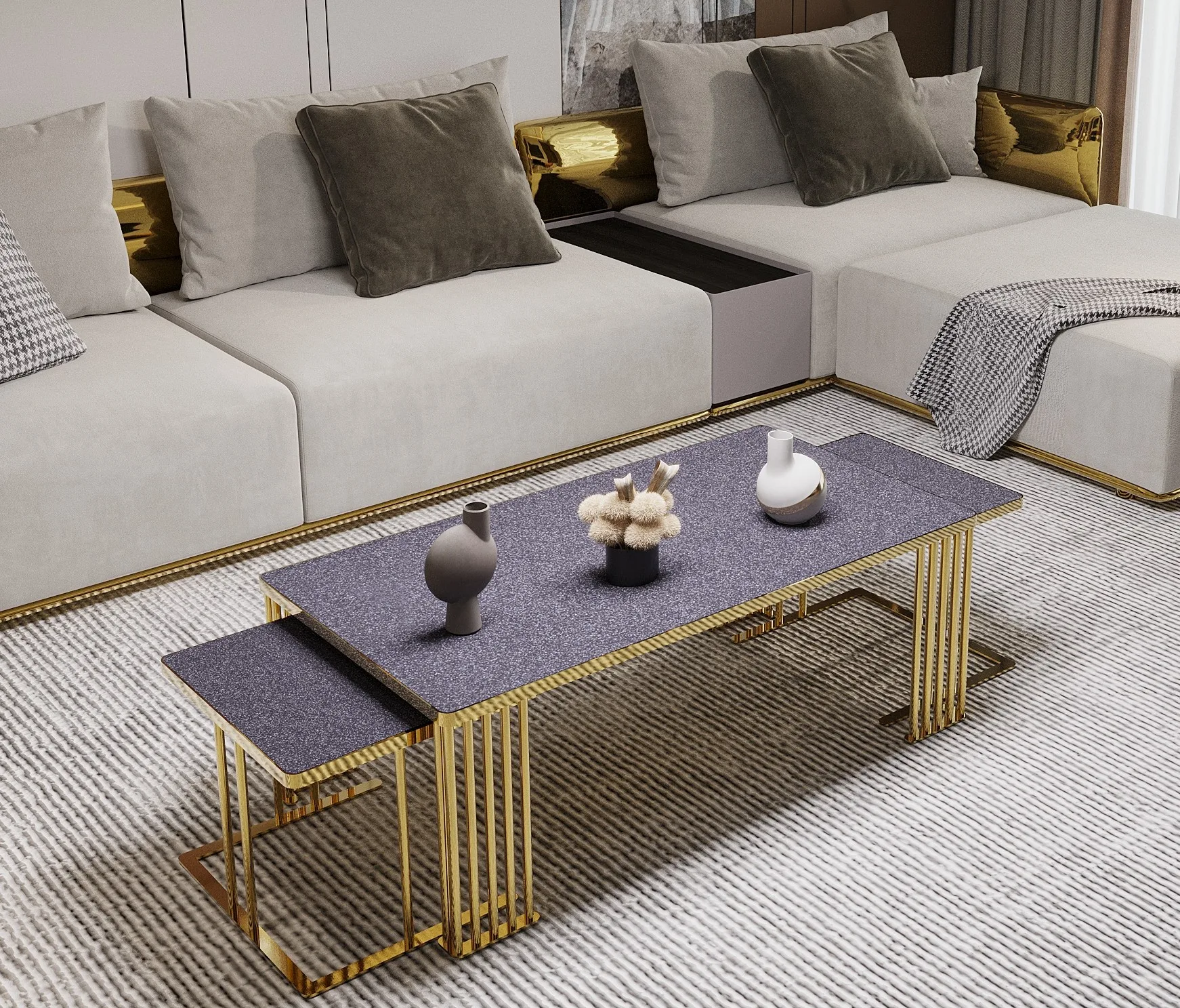 Milton Coffee Table Set – coffee table detail view 9 | Ferozzi