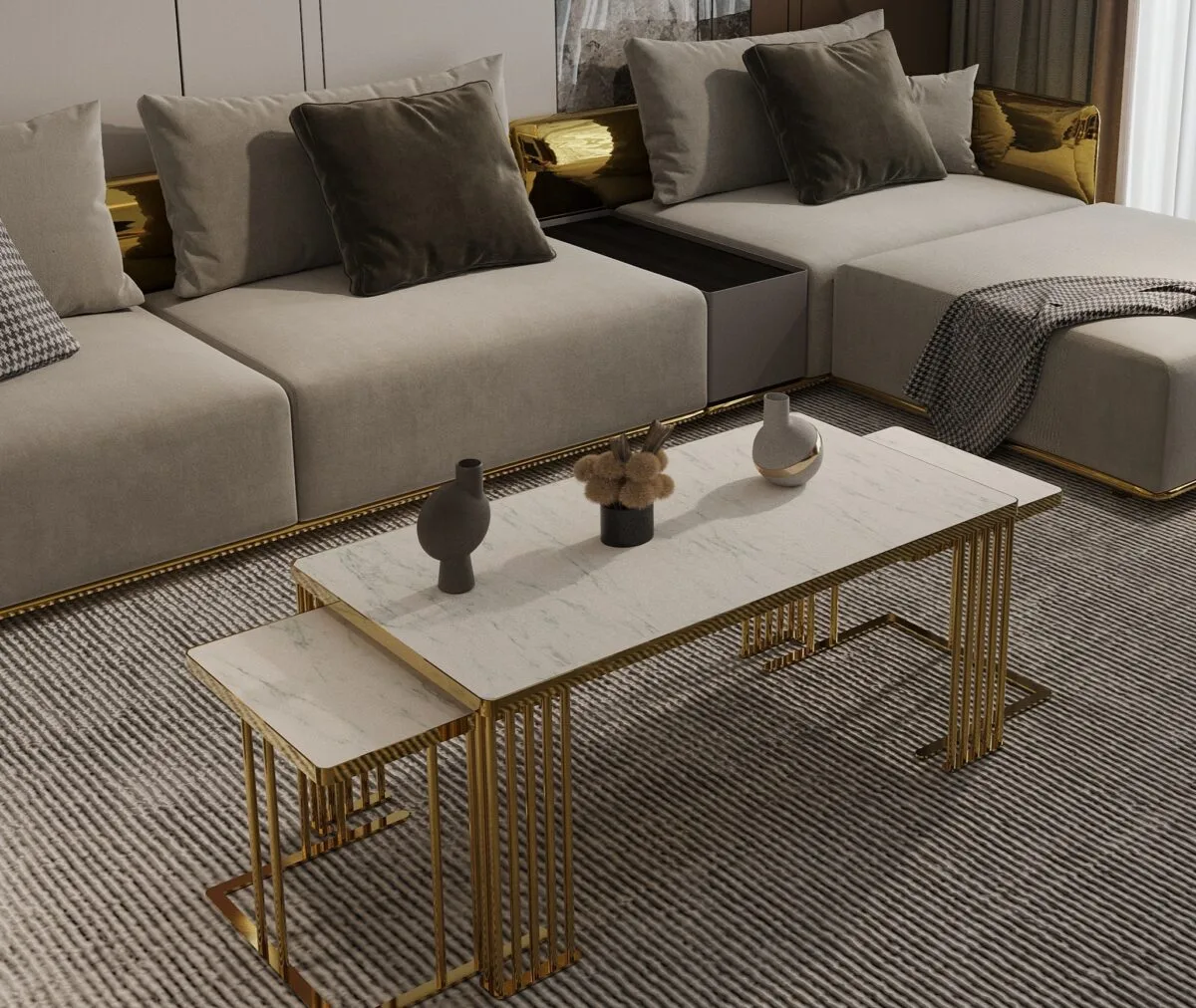Milton Coffee Table Set – coffee table detail view 8 | Ferozzi