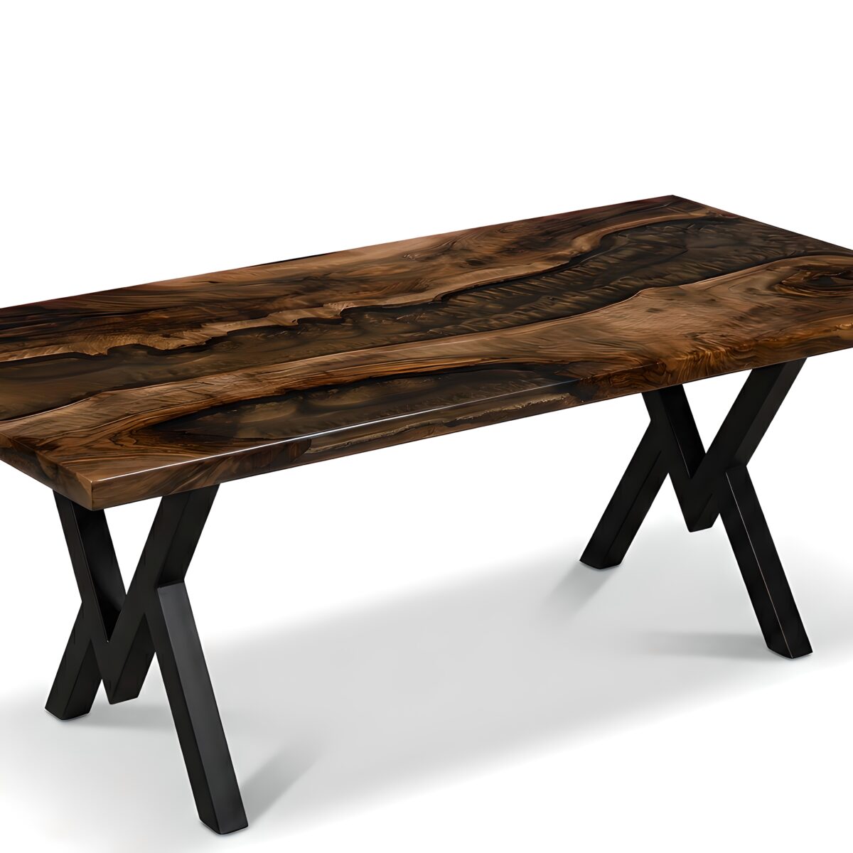 New Midnight Walnut Canyon Epoxy Table – modern epoxy table | Ferozzi furniture store, Atlanta & Alpharetta