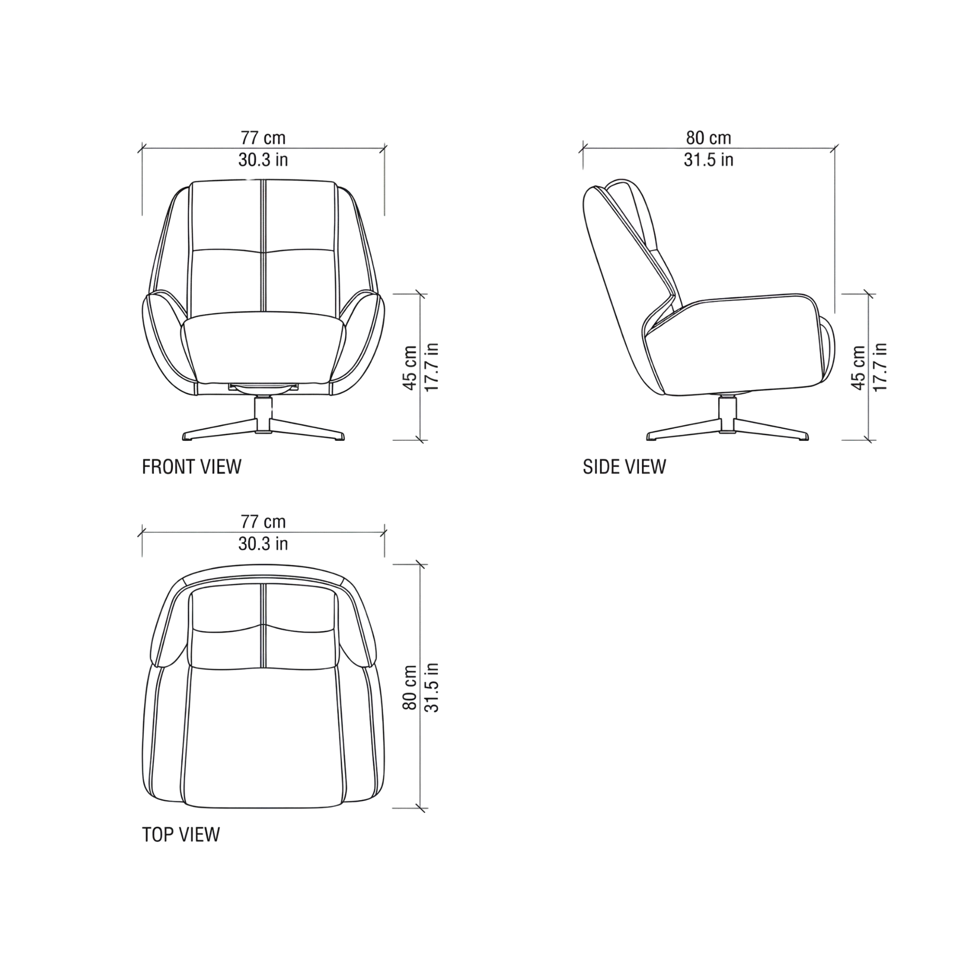 Premium Sofa dimensions