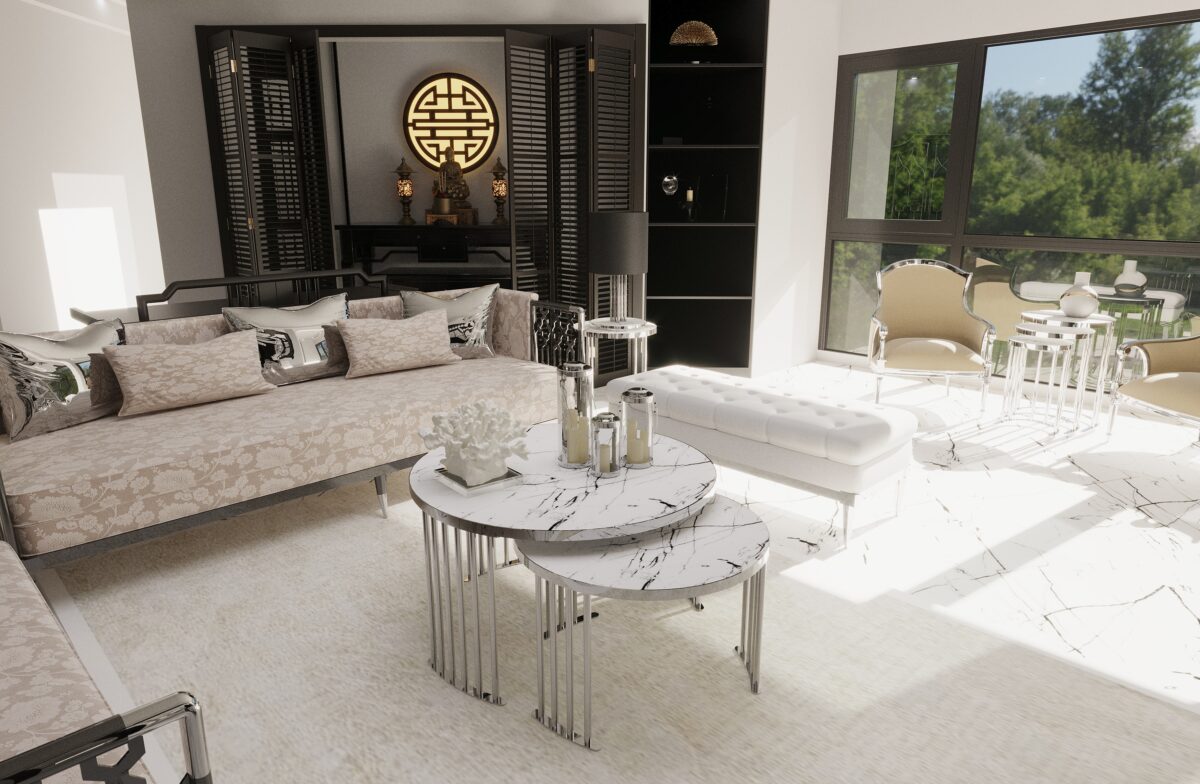 Roswell Coffee Table Set – coffee table detail view 2 | Ferozzi