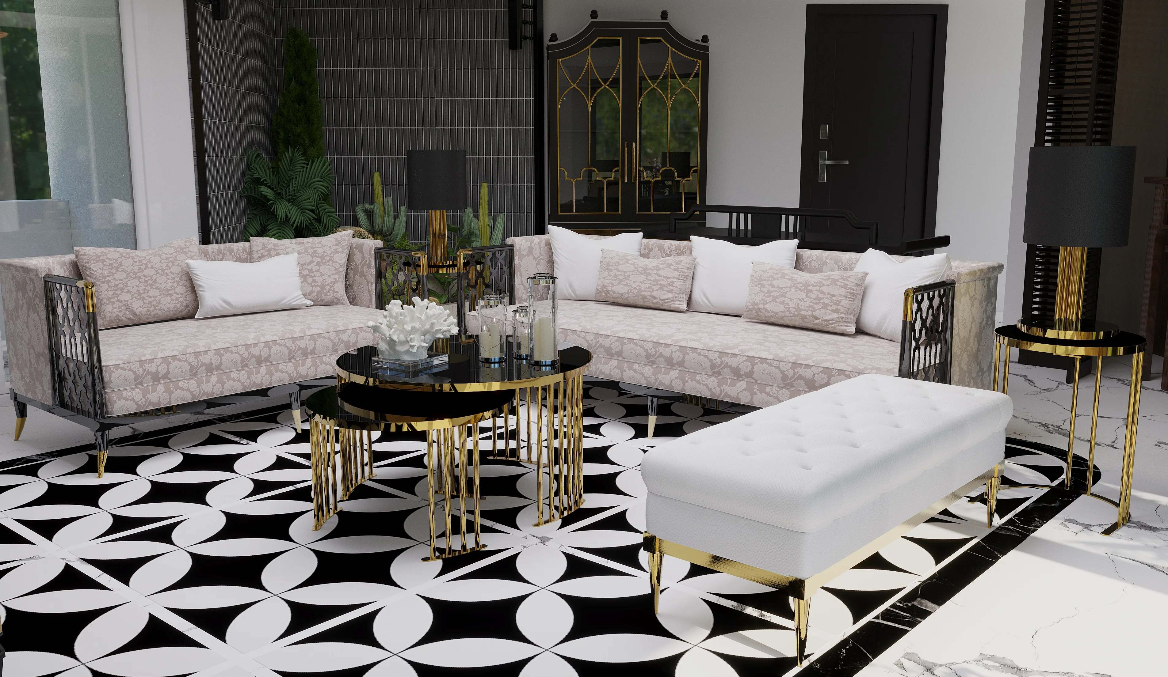 Roswell Coffee Table Set – coffee table detail view 13 | Ferozzi