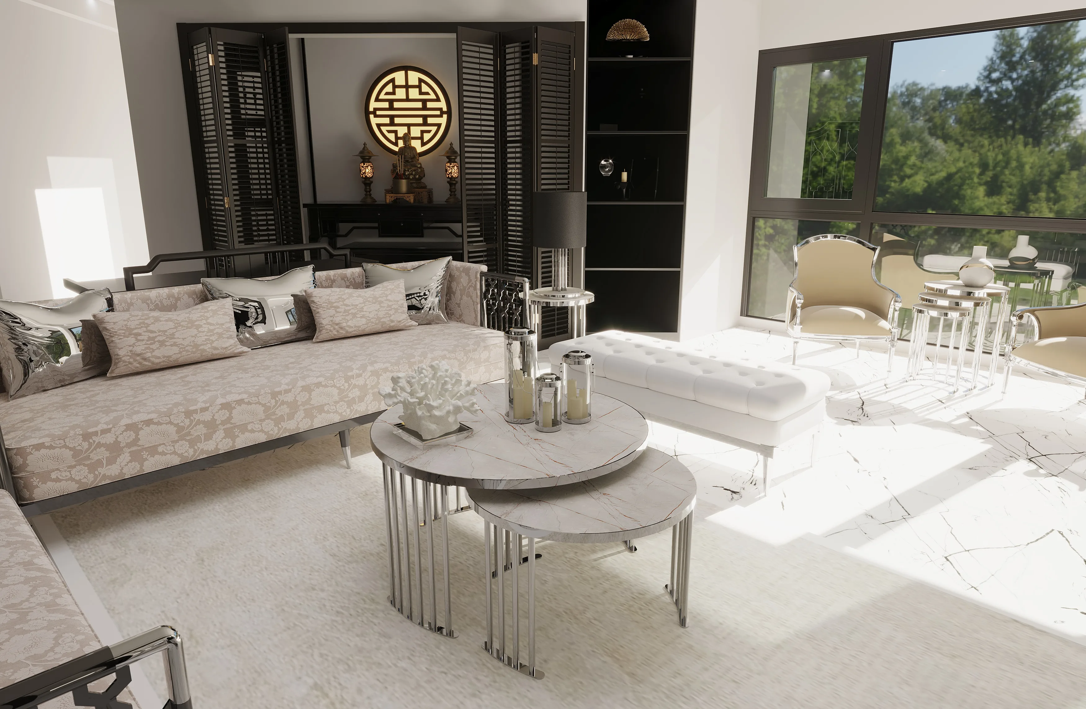 Roswell Coffee Table Set – coffee table detail view 23 | Ferozzi