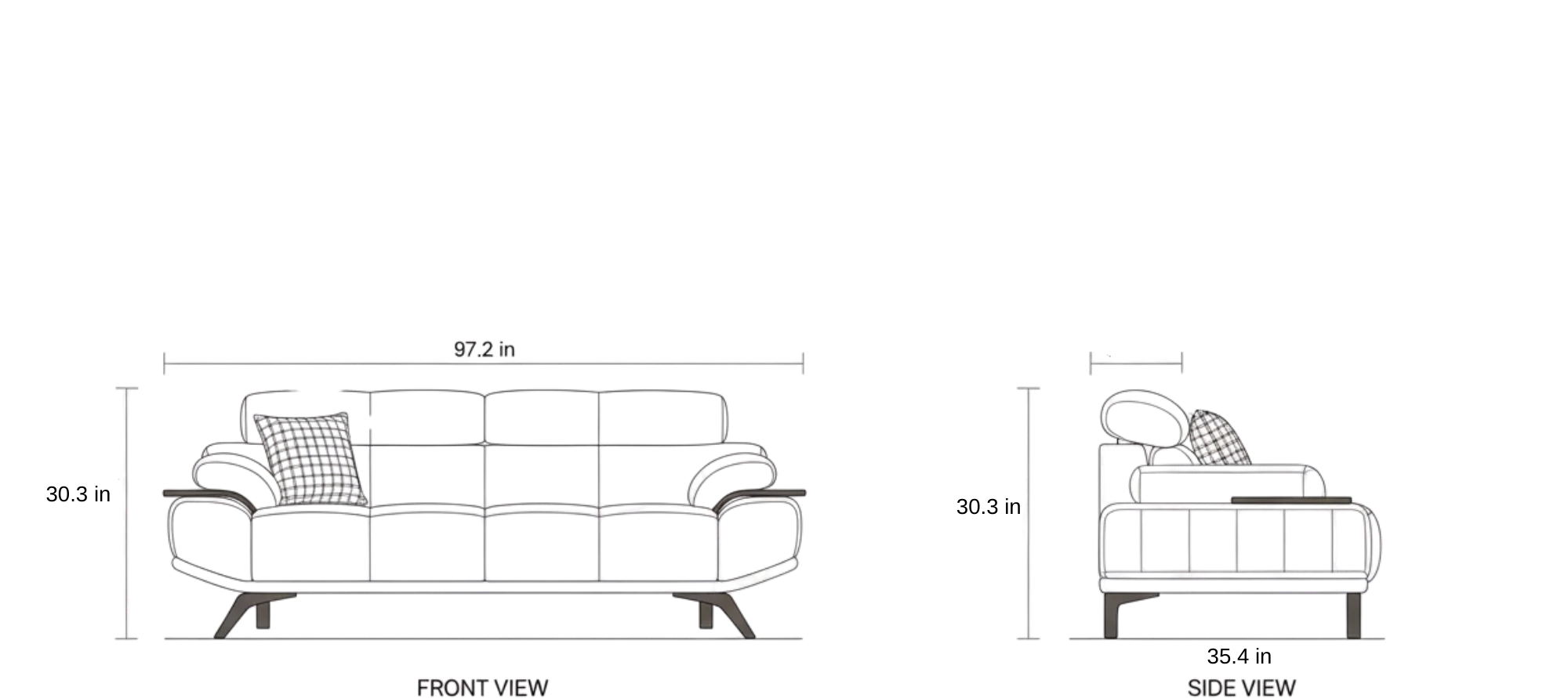Savannah Sofa dimensions
