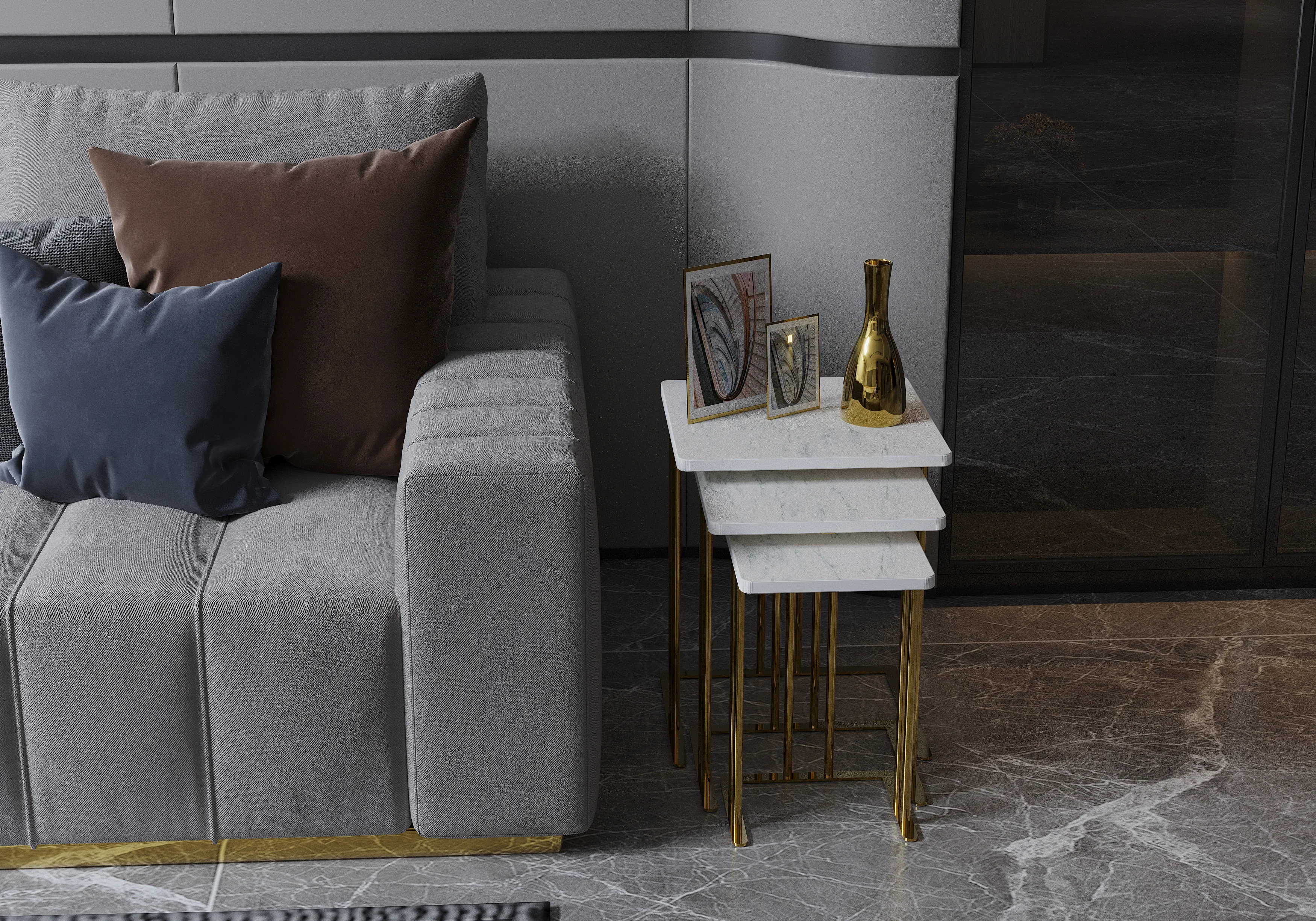 Tyrone Nesting Side Tables – side table detail view 3 | Ferozzi