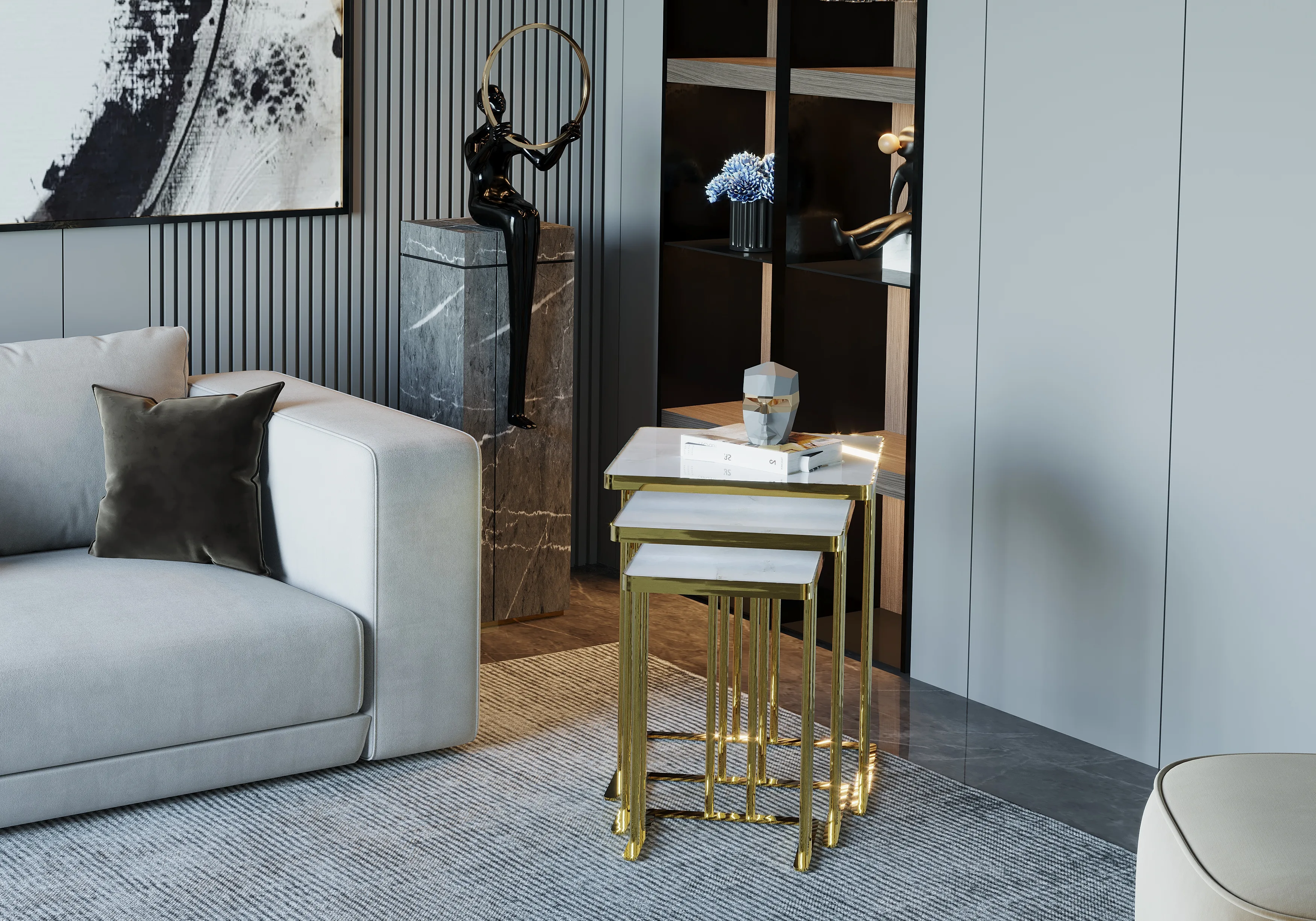Tyrone Nesting Side Tables – side table detail view 8 | Ferozzi