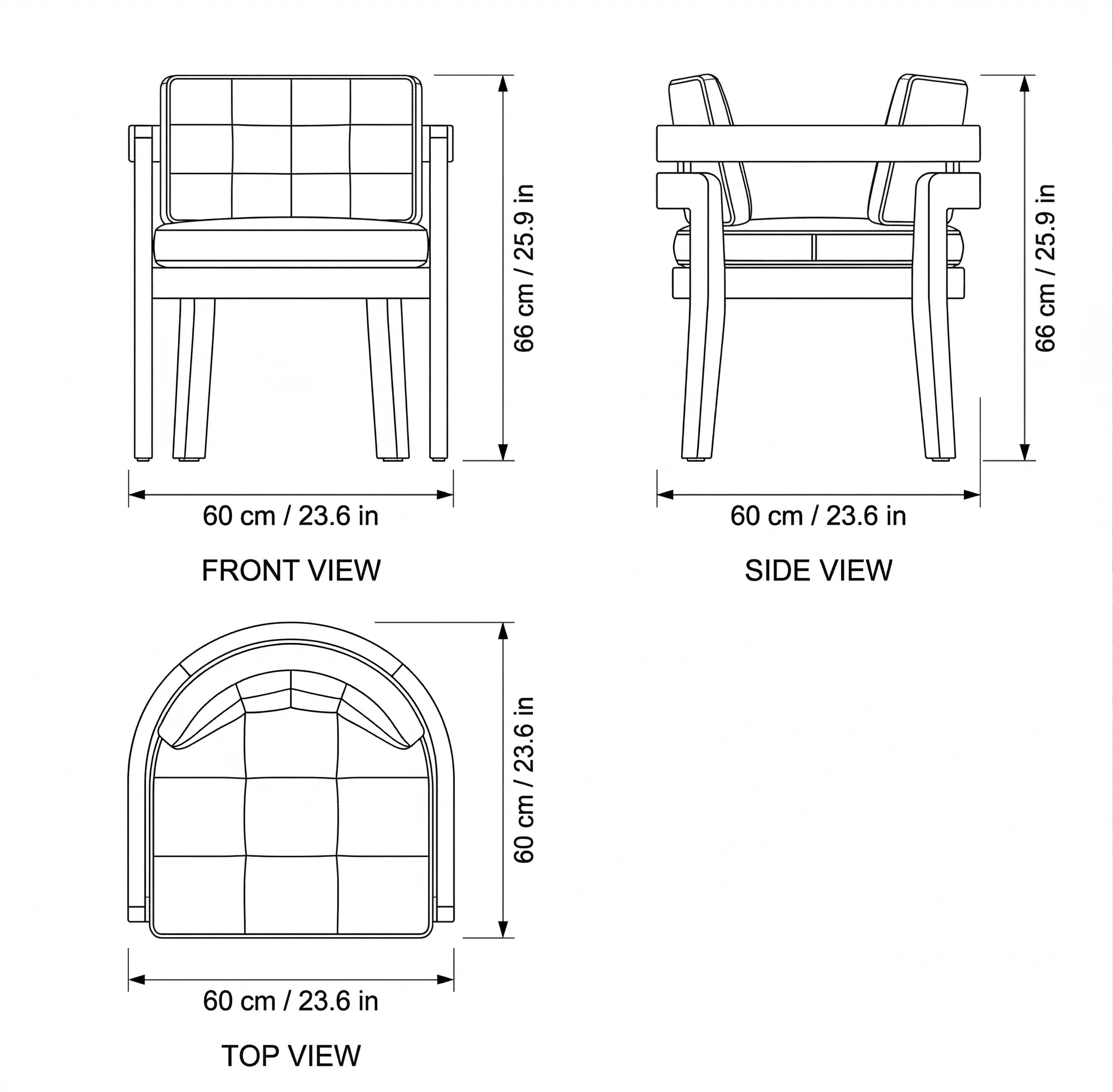 Austin Outdoor Dining Set dimensions