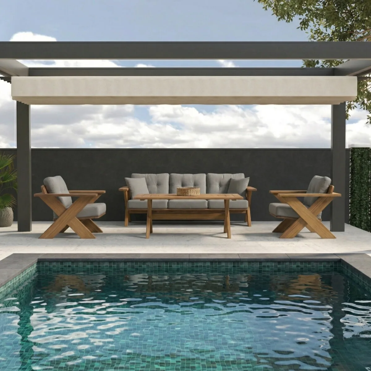 Albatross Outdoor Sofa Set – outdoor sofa detail view 8 | Ferozzi