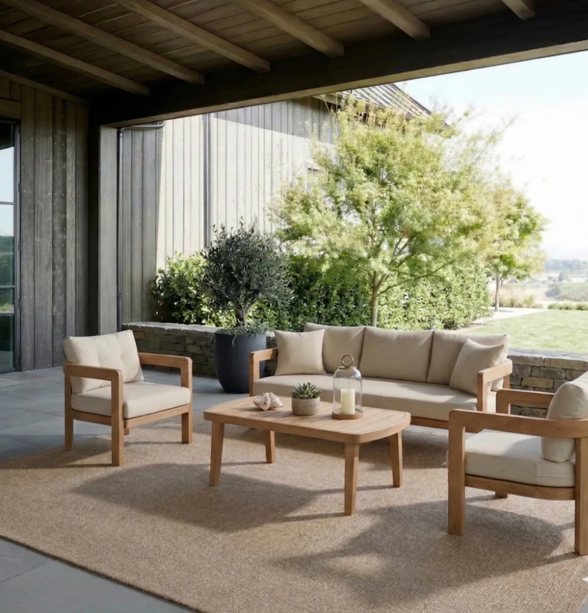 Austin Outdoor Sofa Set – outdoor sofa detail view 3 | Ferozzi