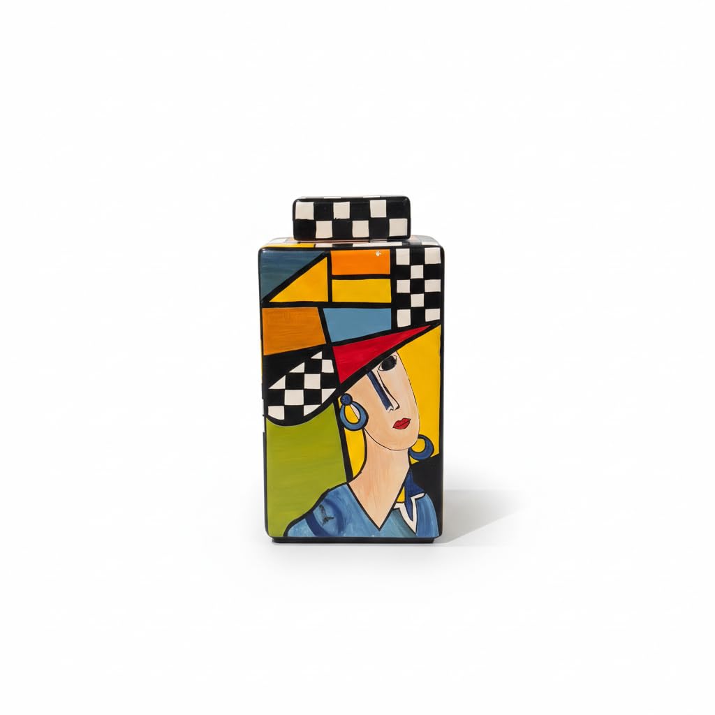 Abstract Picasso-Style Decorative Jar Sculpture