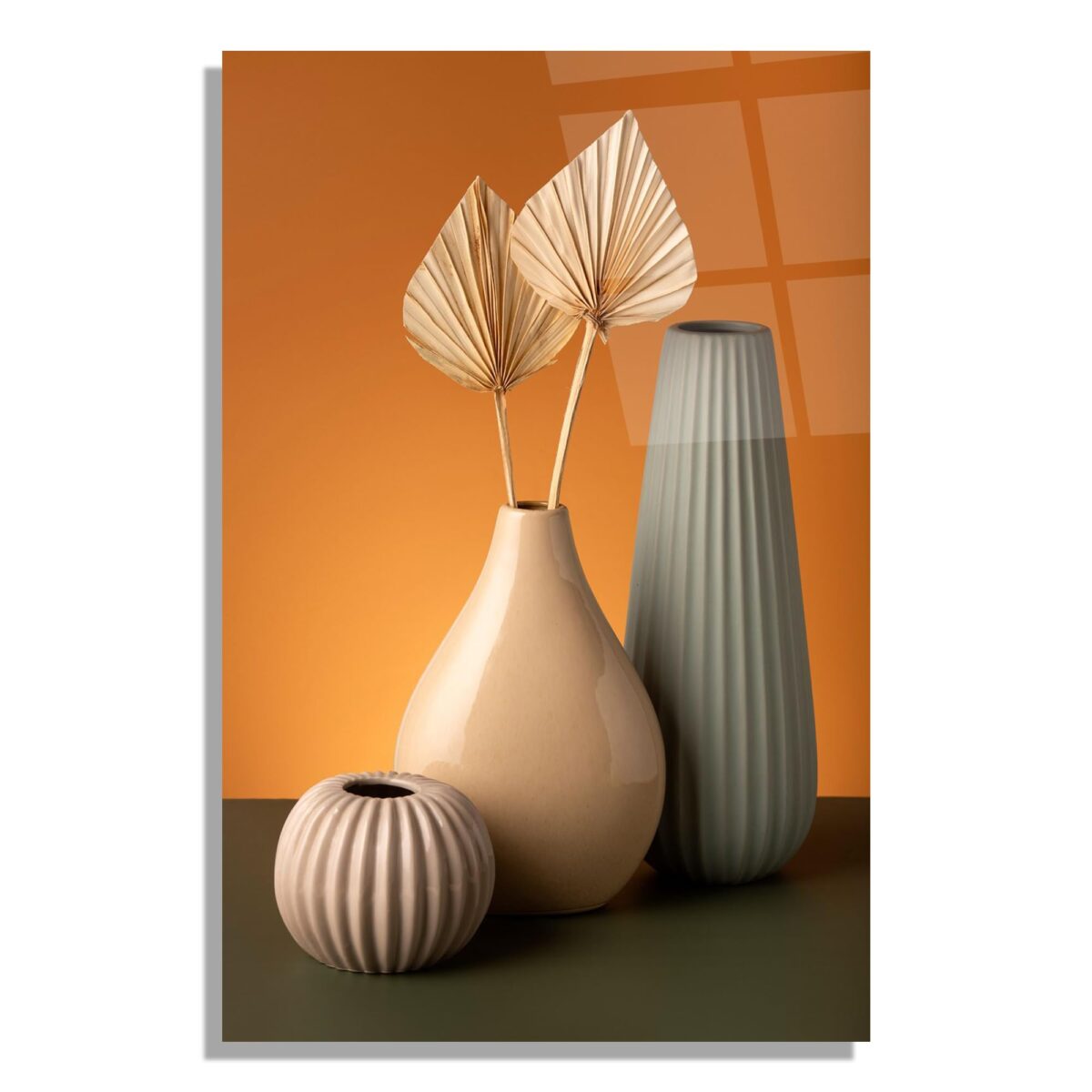Minimalist Vase Glass Wall Art