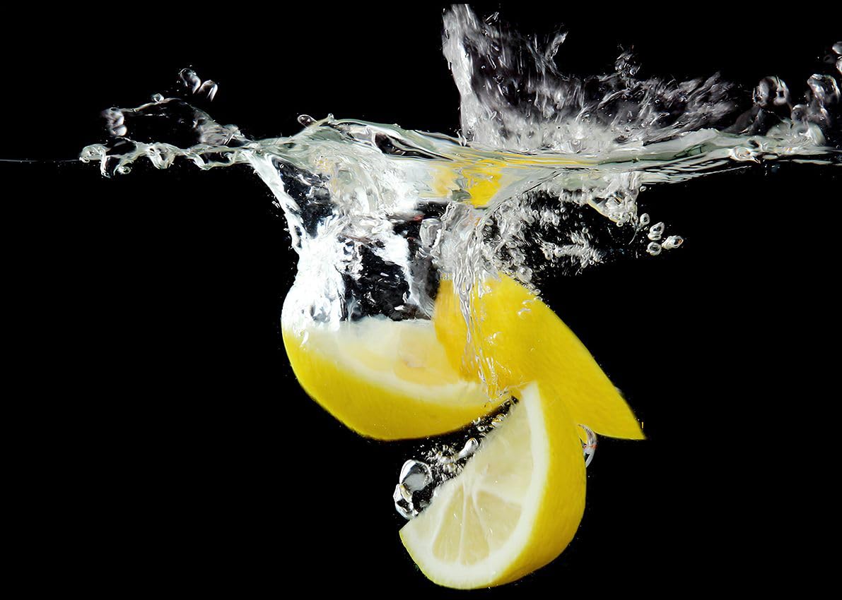 Lemon Splash Tempered Glass Cutting Board