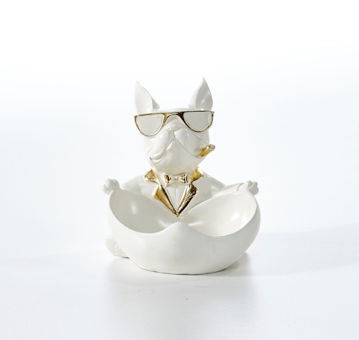 Dapper Bulldog Bowl Sculpture