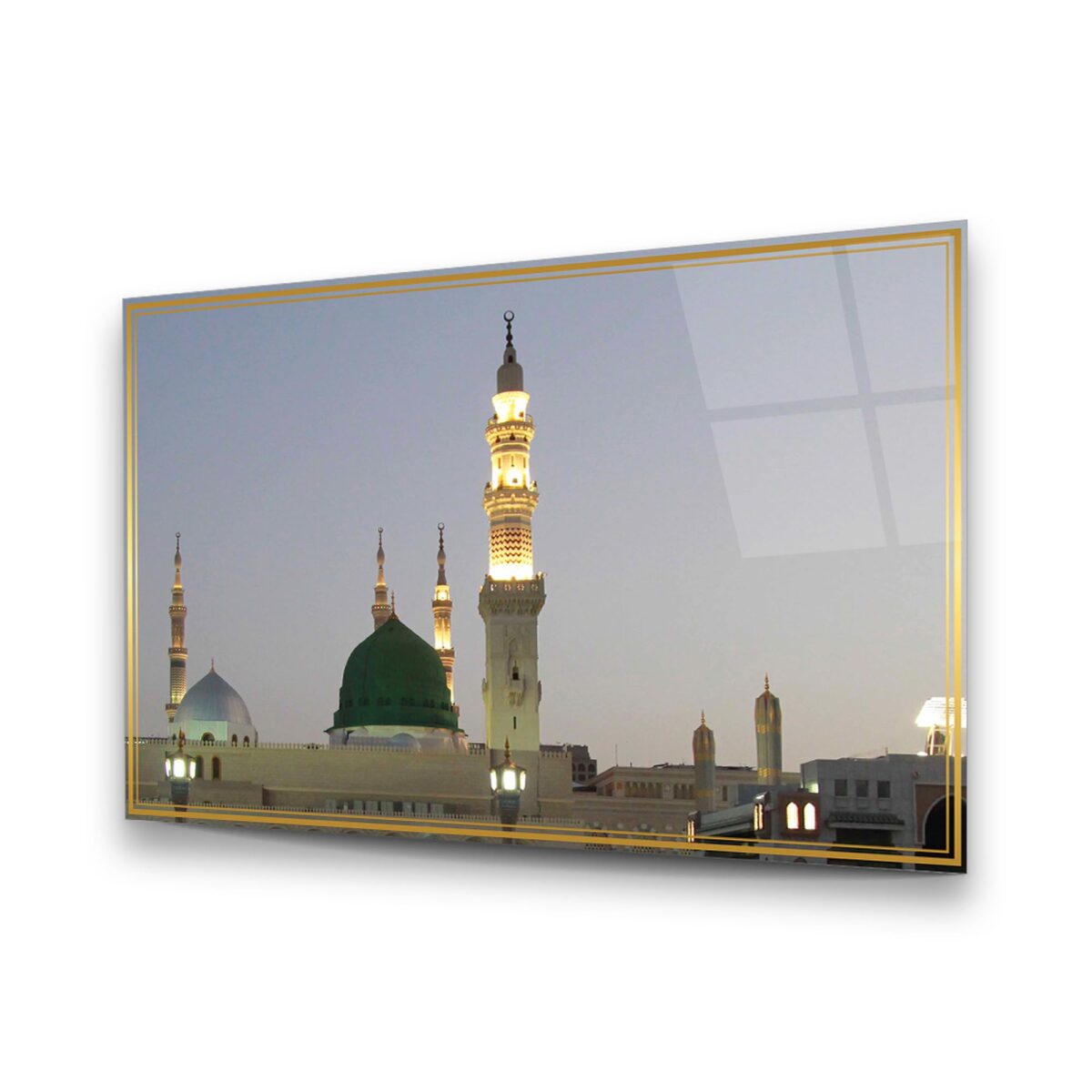 Islamic Gathering Glass Wall Art