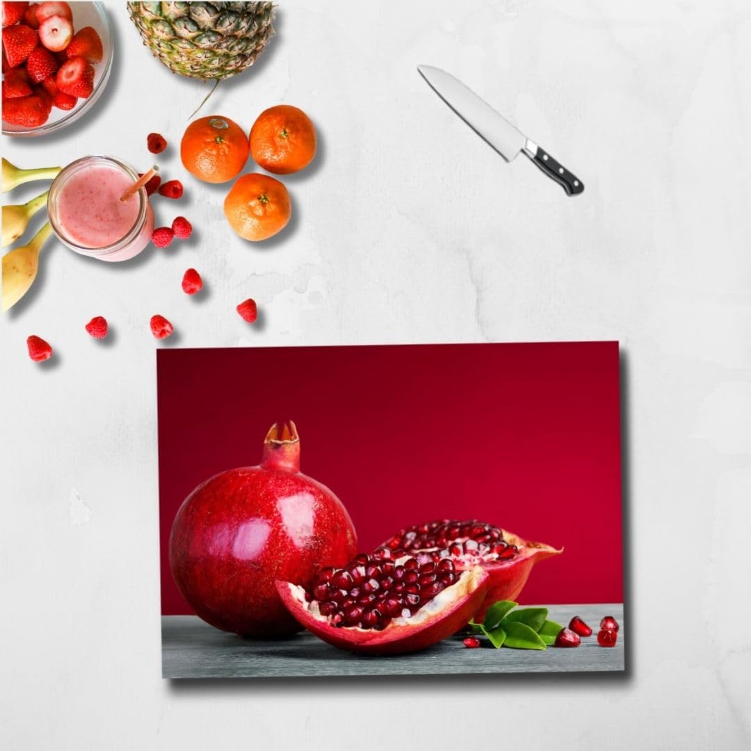 Pomegranate Tempered Glass Cutting Board