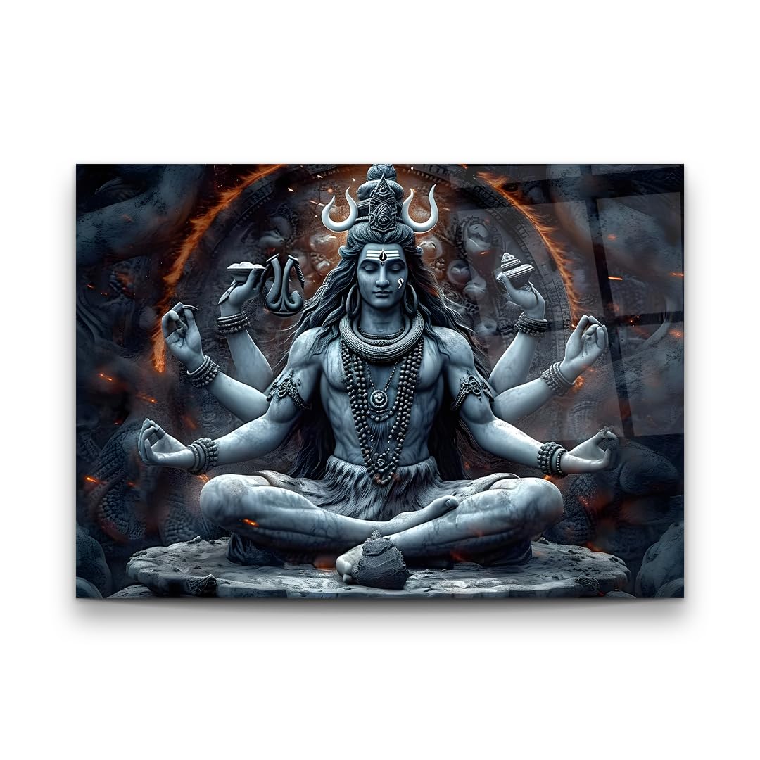Meditation Man Glass Wall Art