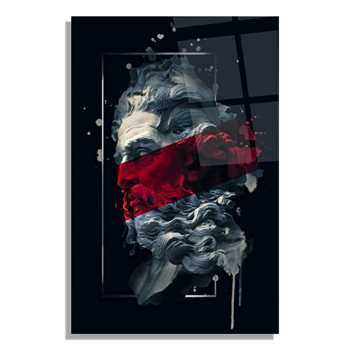 Abstract Sculpture Glass Wall Art