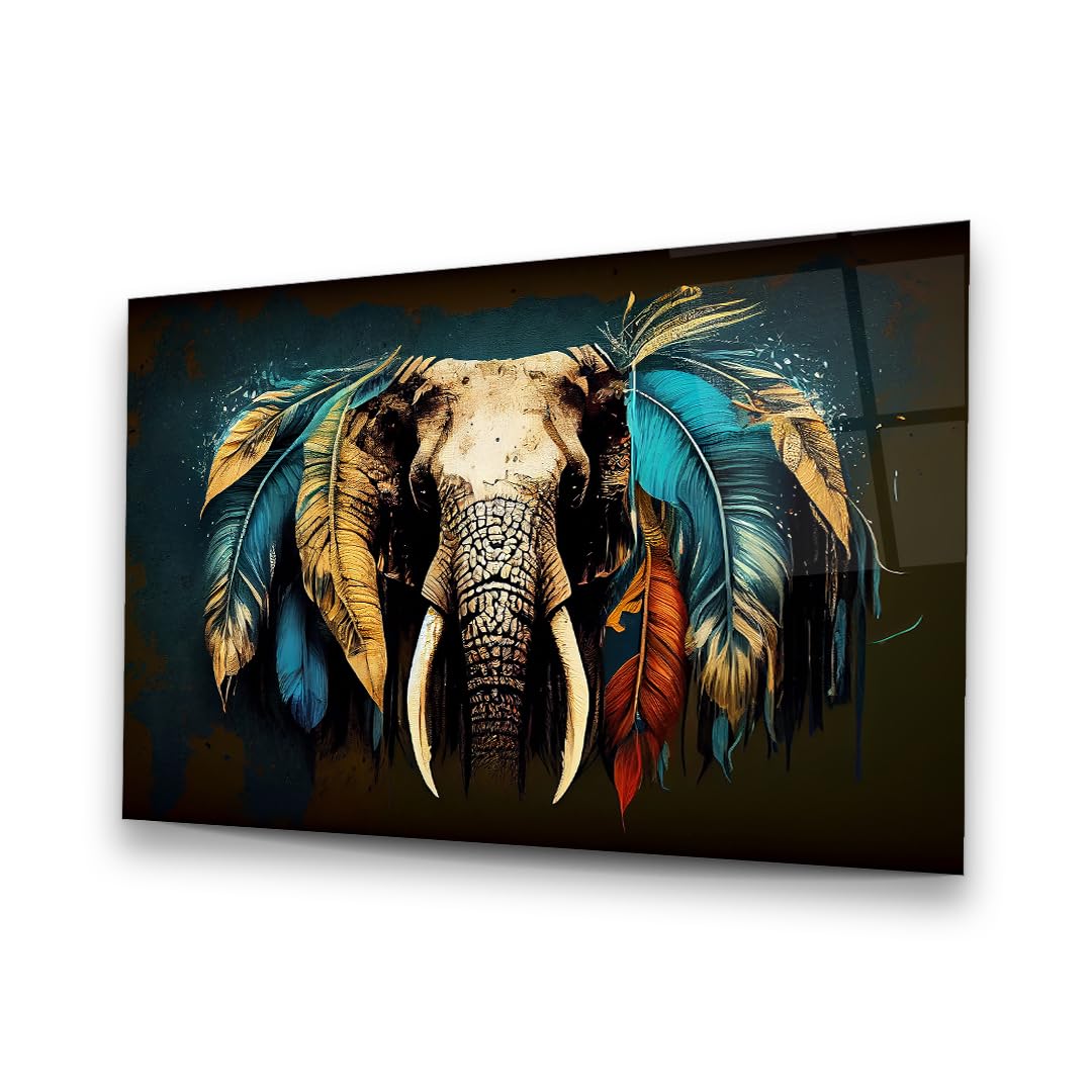 Elephant Glass Wall Art