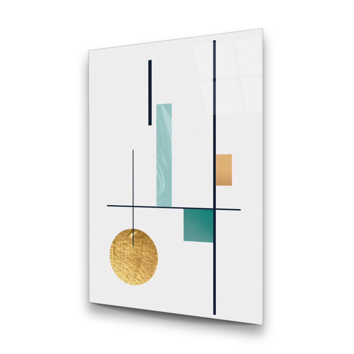 Minimalist Geometric Glass Wall Art