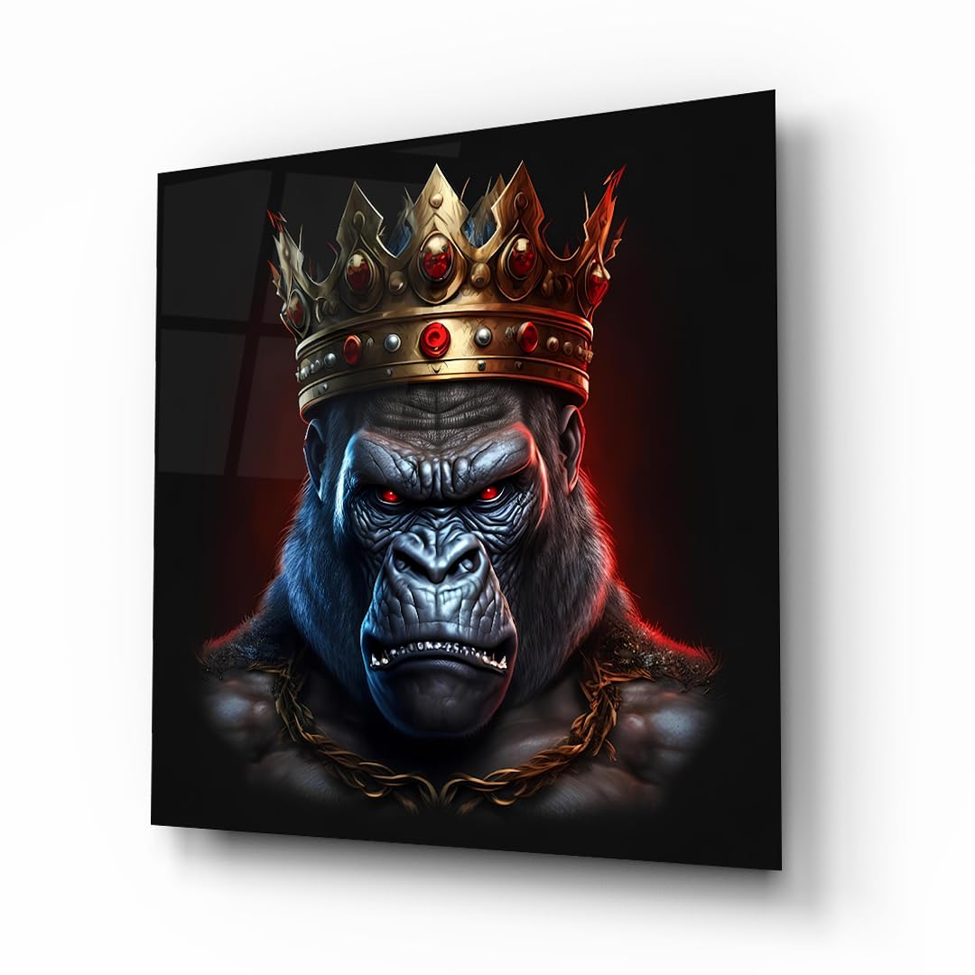 King Gorilla Glass Wall Art