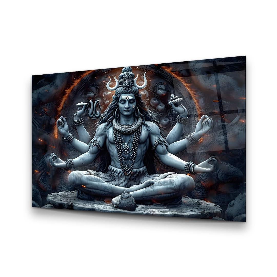 Meditation Man Glass Wall Art