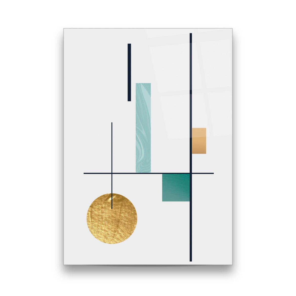 Minimalist Geometric Glass Wall Art