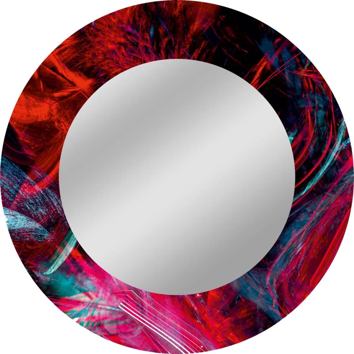 Circle Wall Mirror with Glass Frame – Style 2