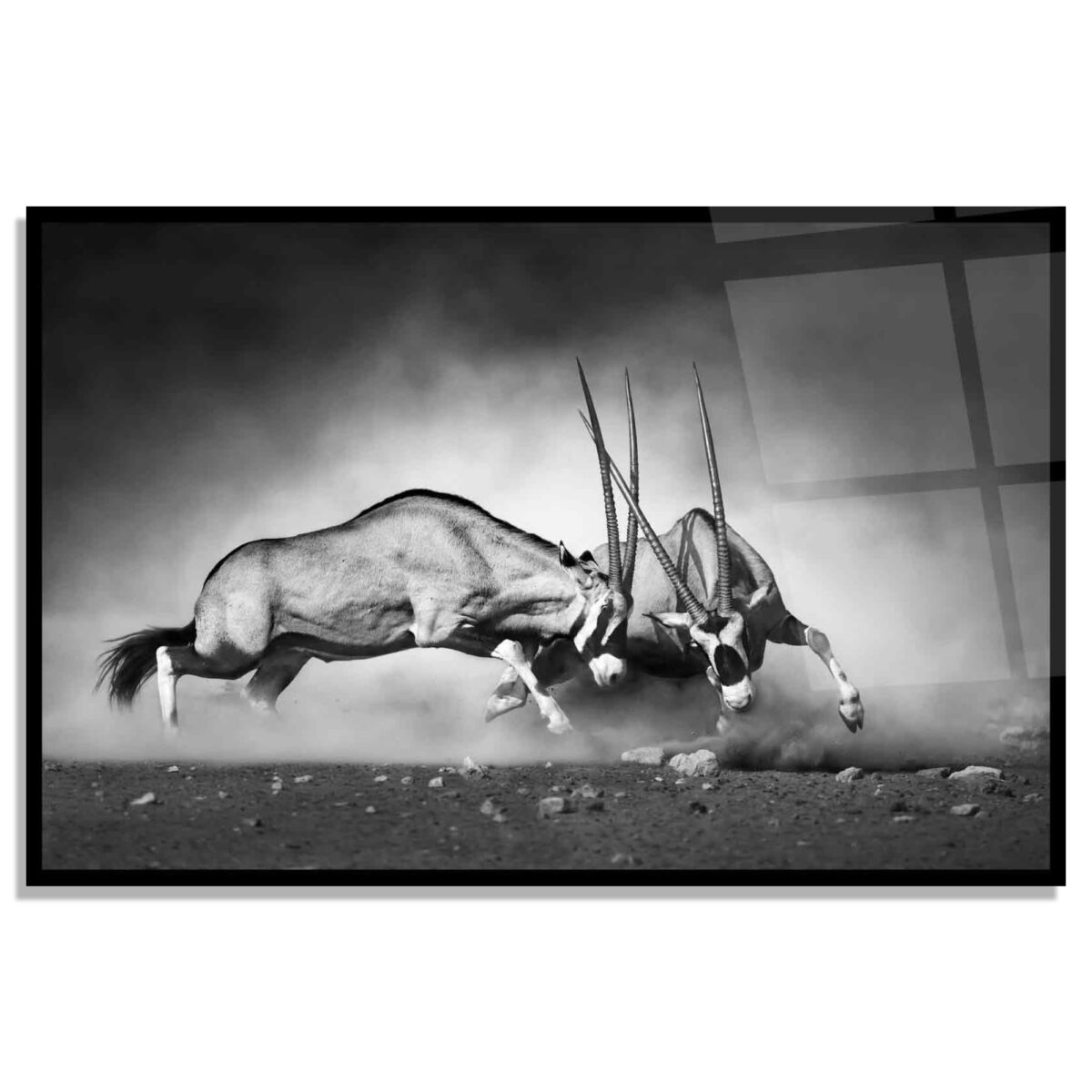 Horned Combat Glass Wall Art