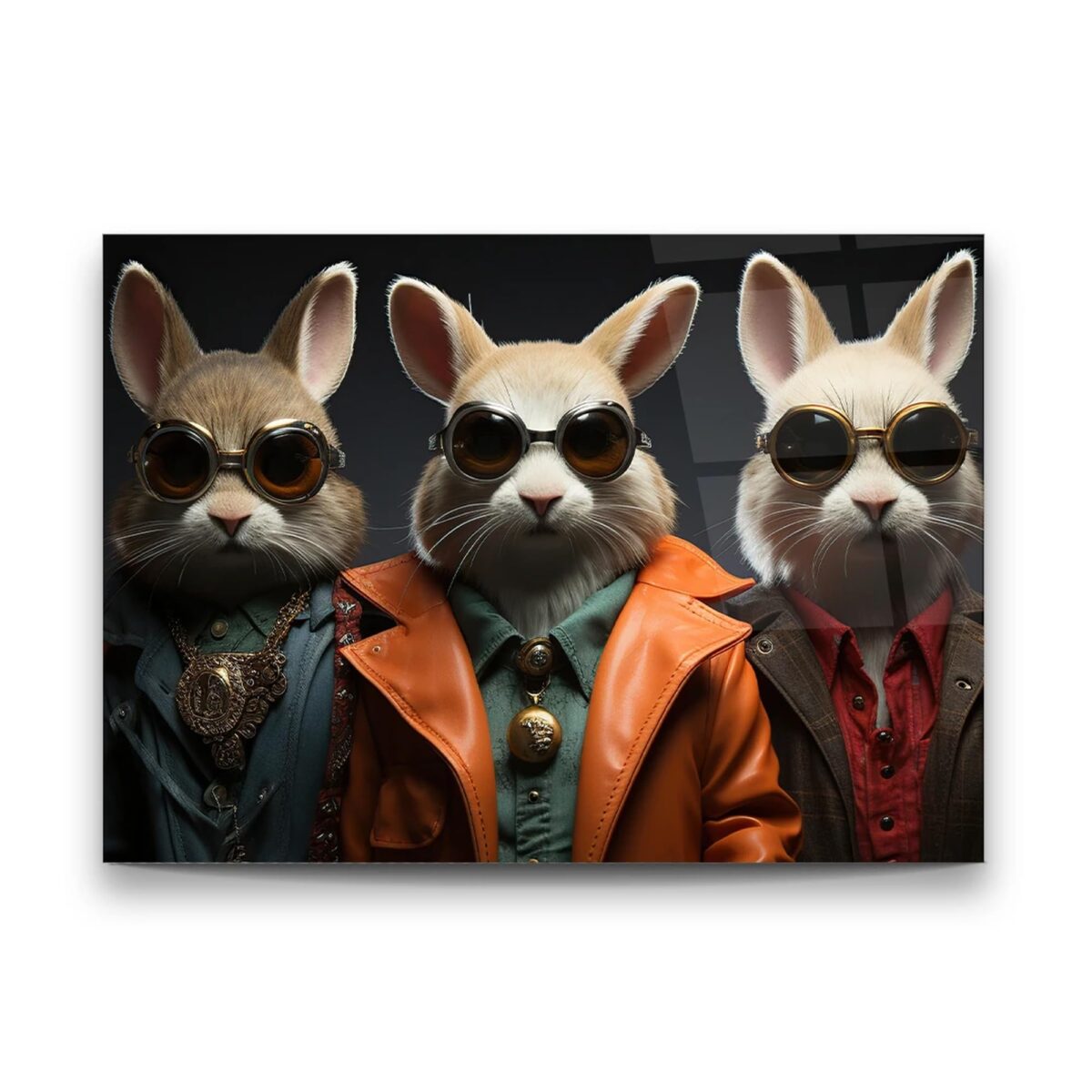 Fashion Rabbit's Glass Wall Art