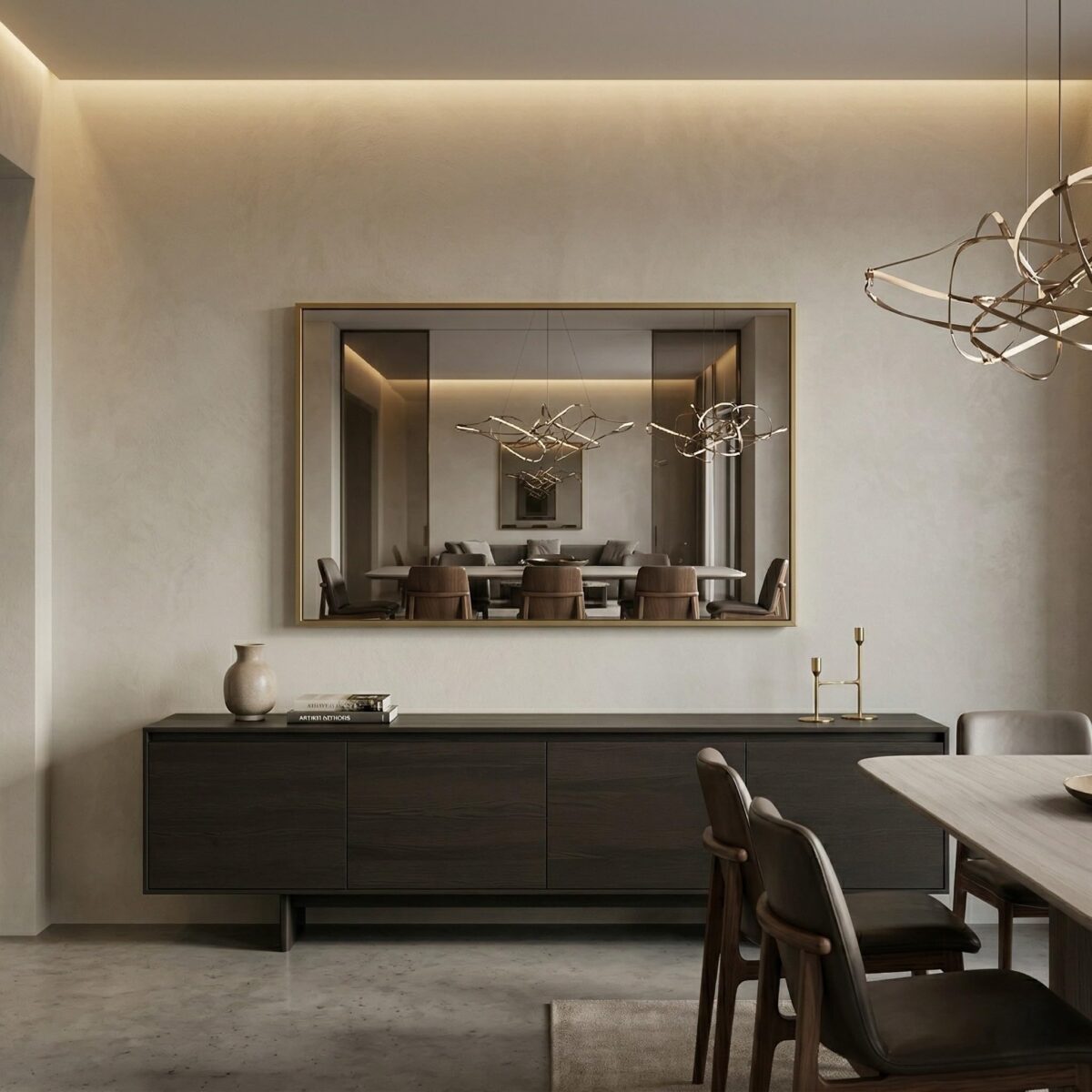Gold Frame Wall Mirror