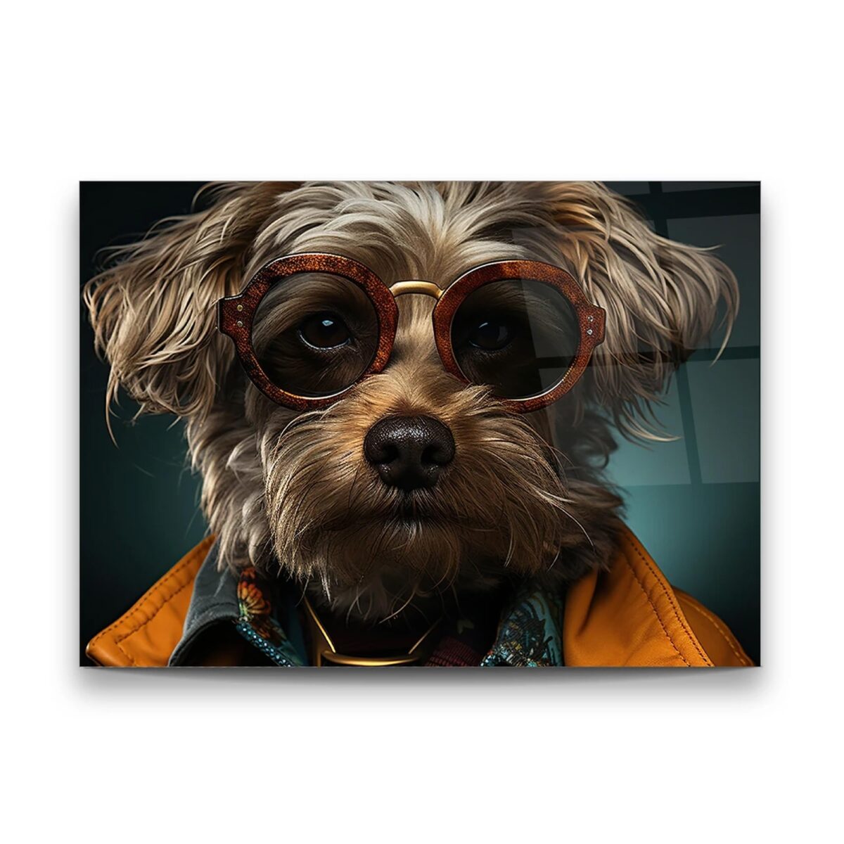 Fashion Dog Glass Wall Art