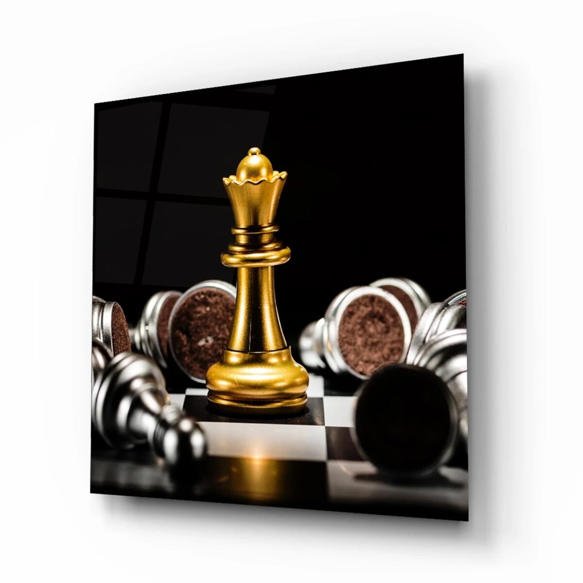 Champion Pawn Glass Wall Art