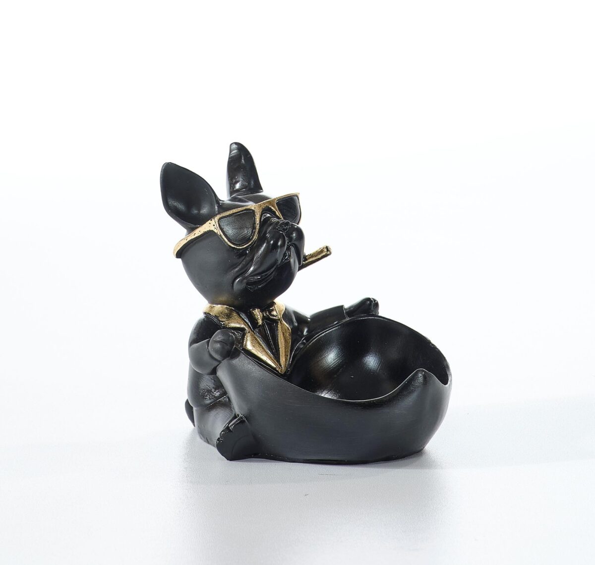 Dapper Bulldog Bowl Sculpture