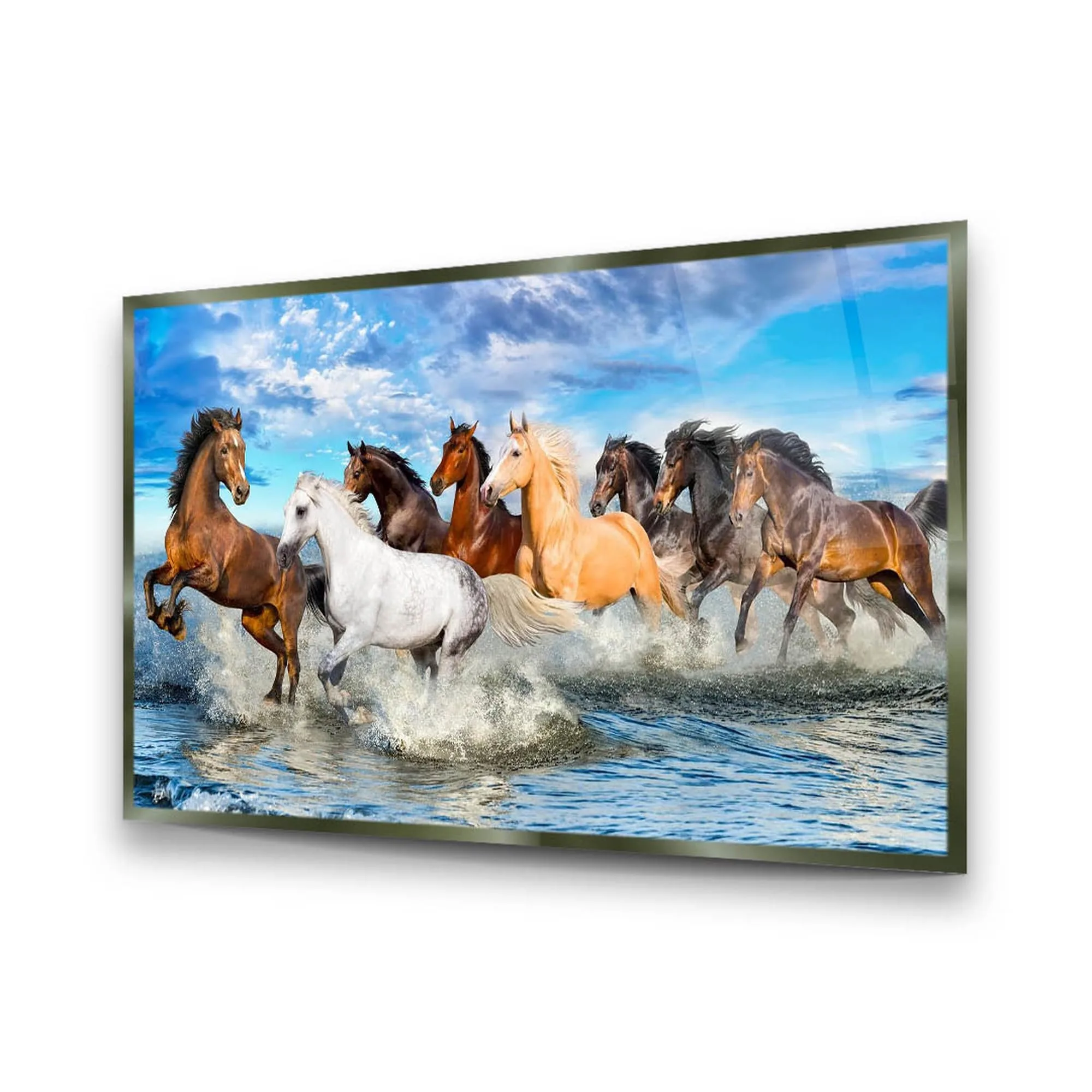 Animal Figures Horizontal Glass Wall Art