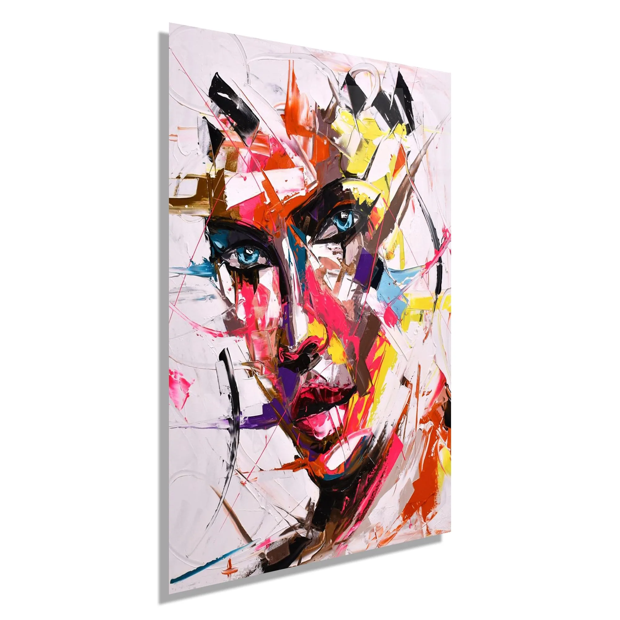 Abstract Face Glass Wall Art