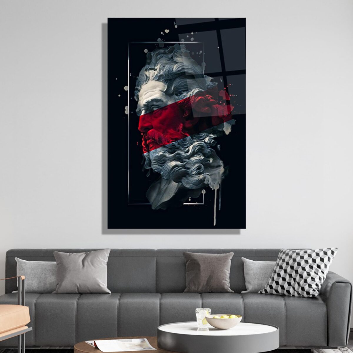 Abstract Sculpture Glass Wall Art