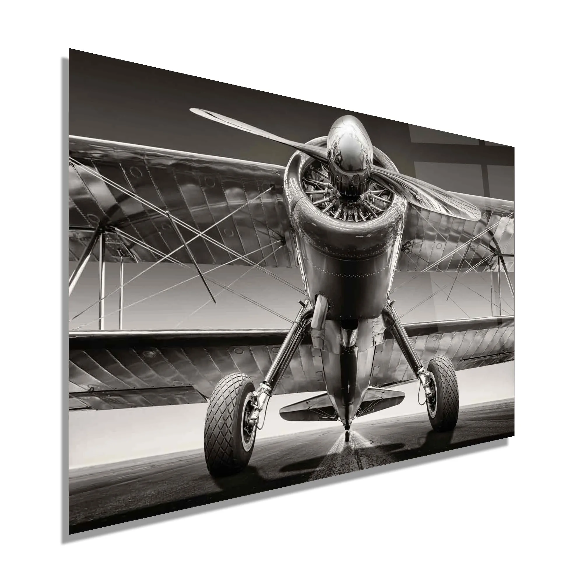 Classic Aircraft Glass Wall Art