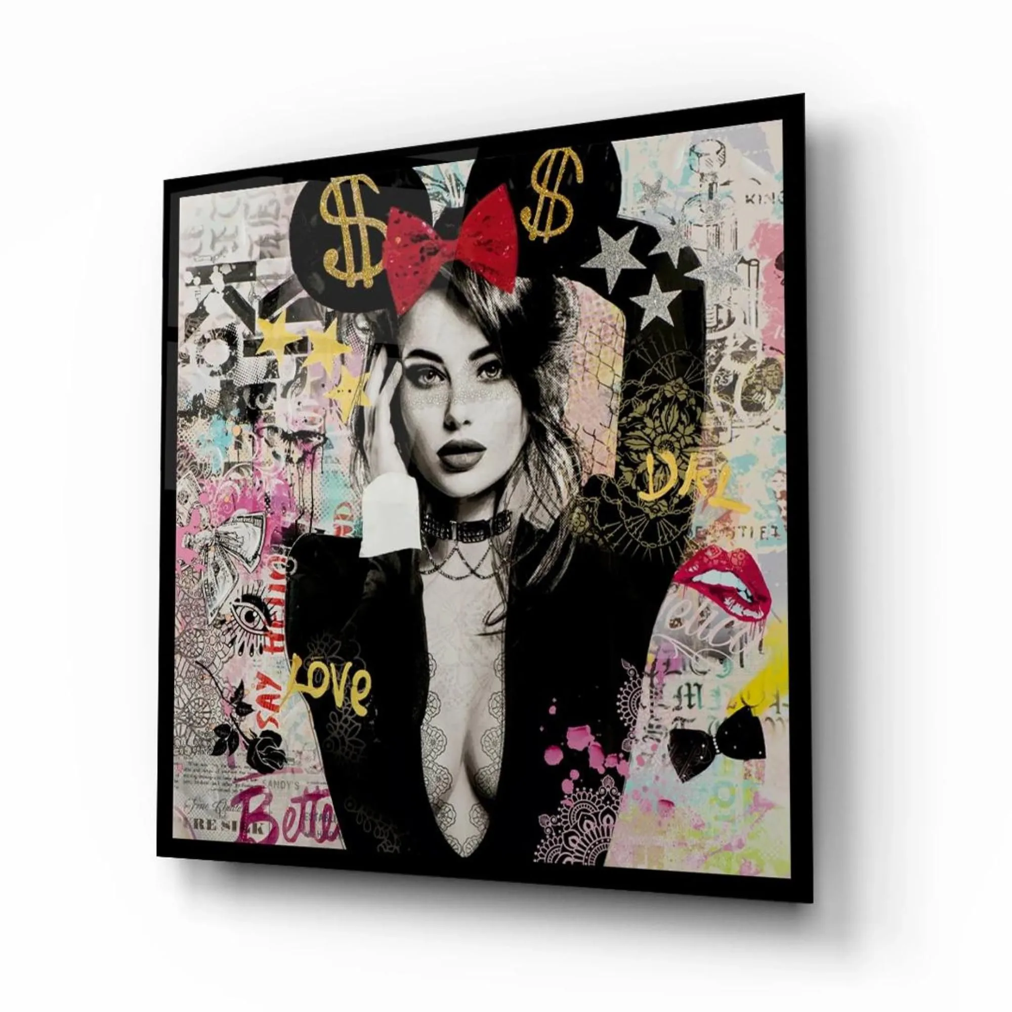 Glamour Portrait Glass Wall Art